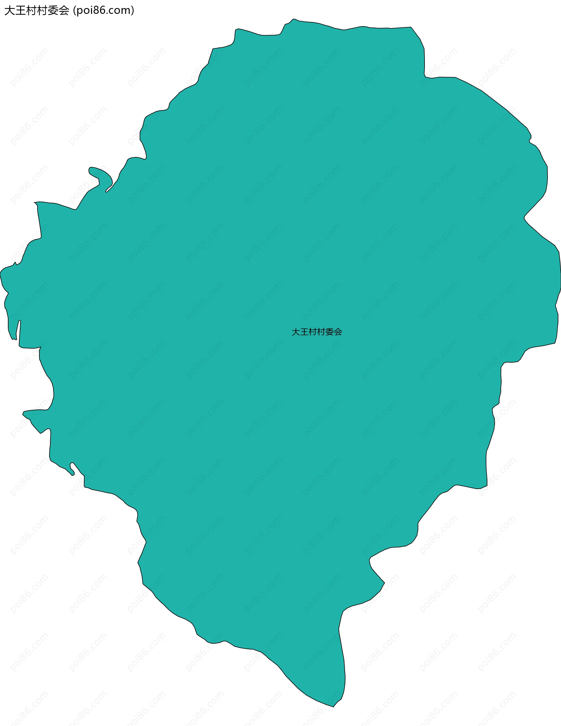 大王村村委会边界地图