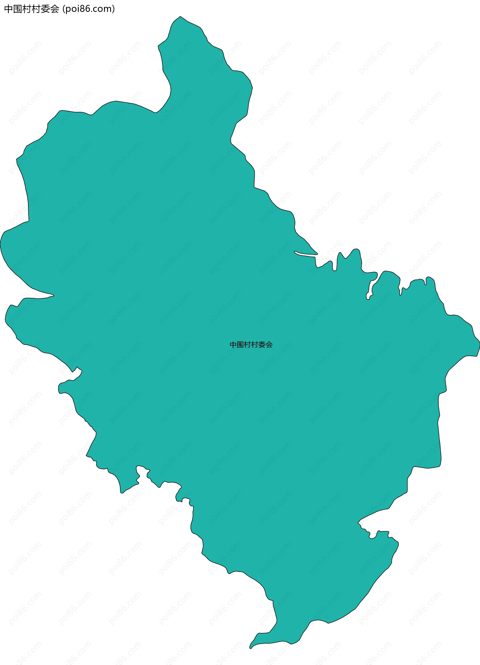 中围村村委会边界地图