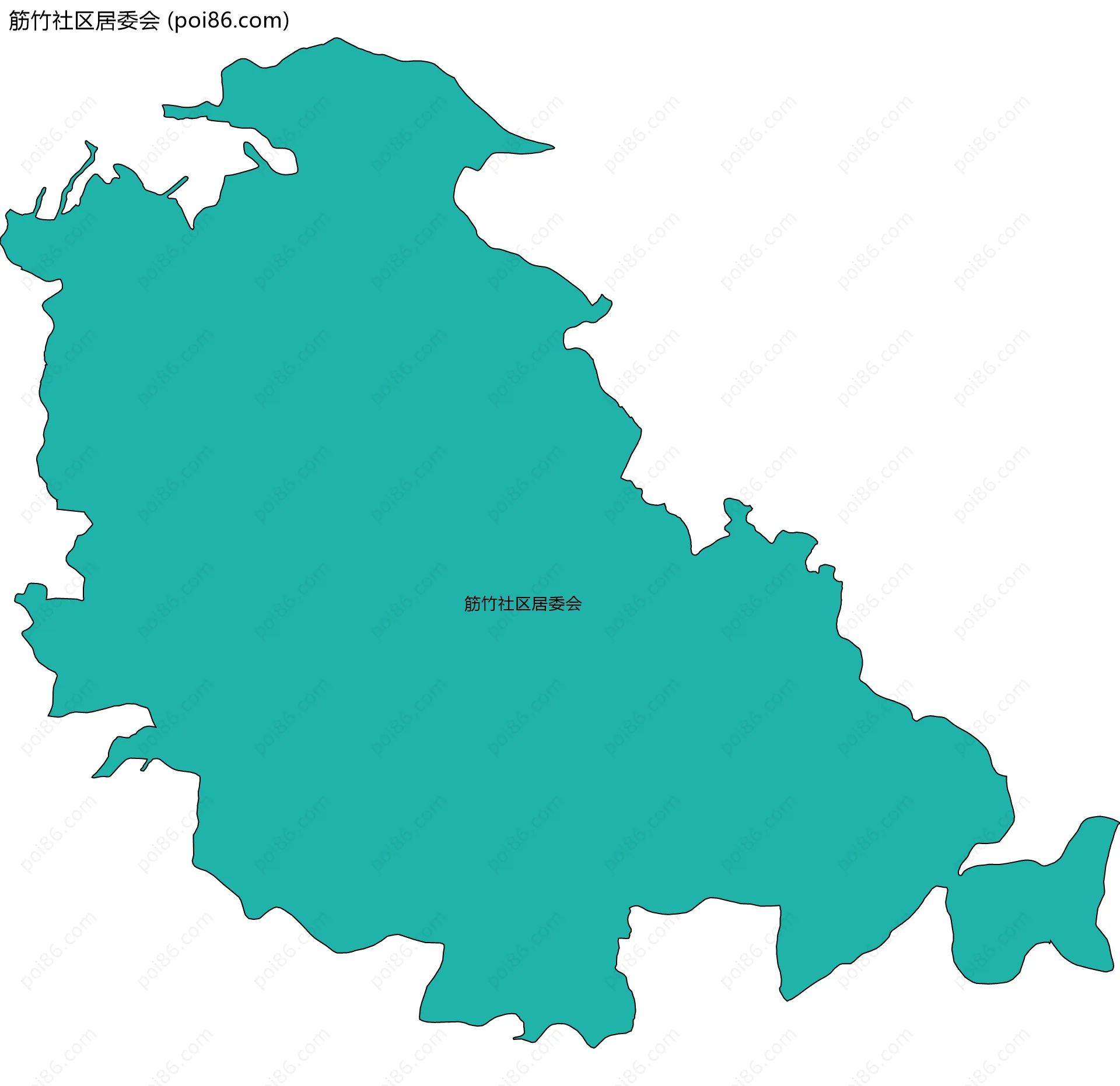 筋竹社区居委会边界地图