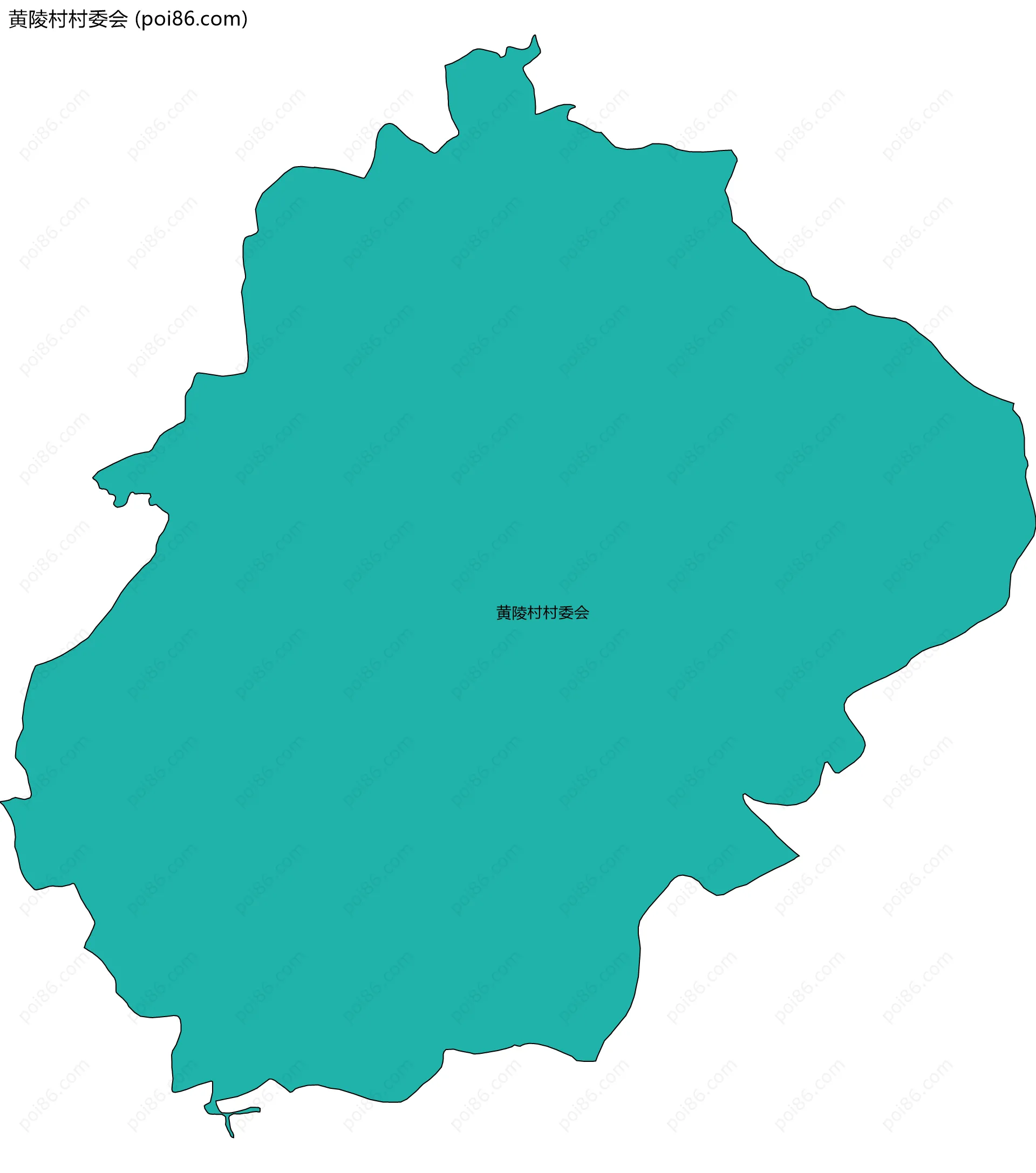 黄陵村村委会边界地图