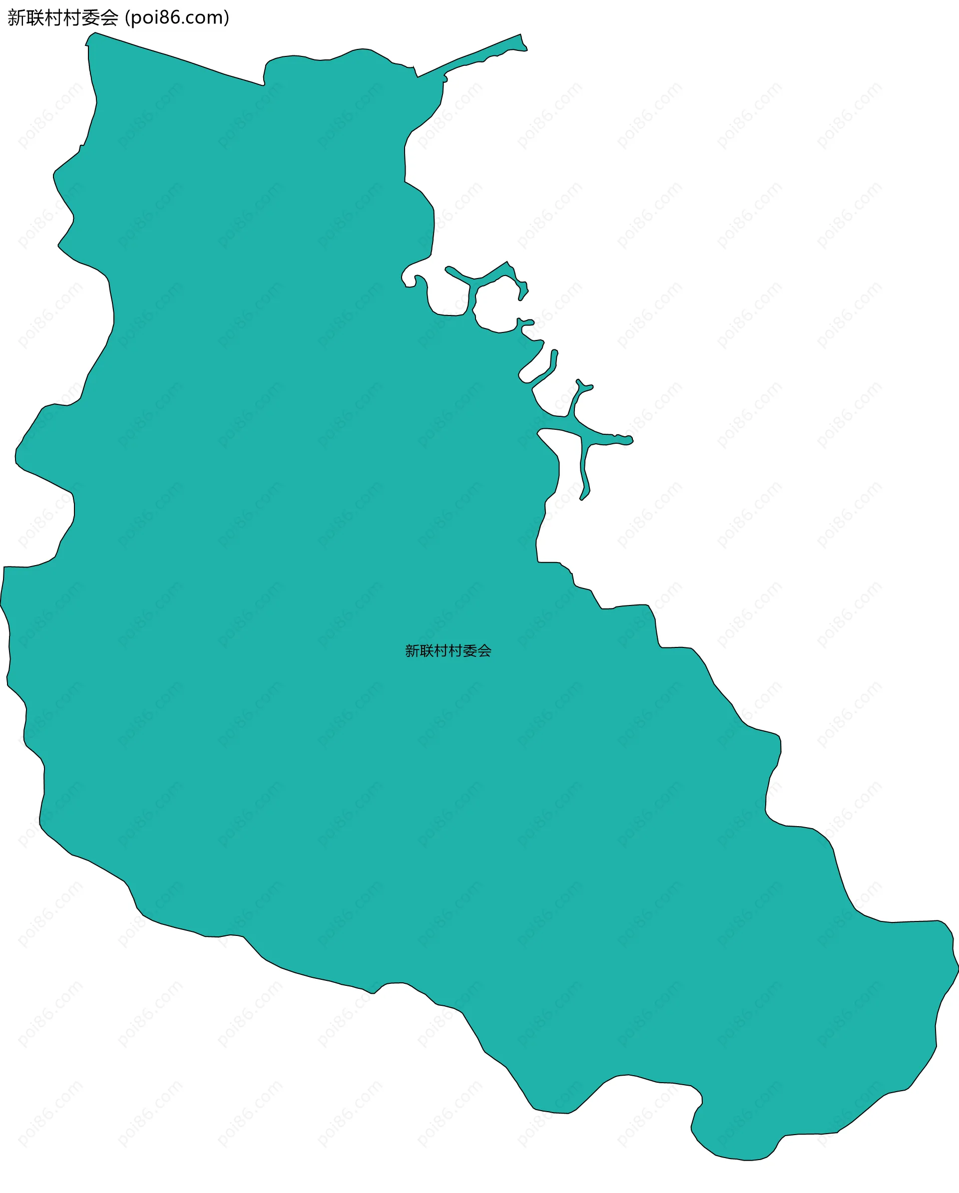 新联村村委会边界地图
