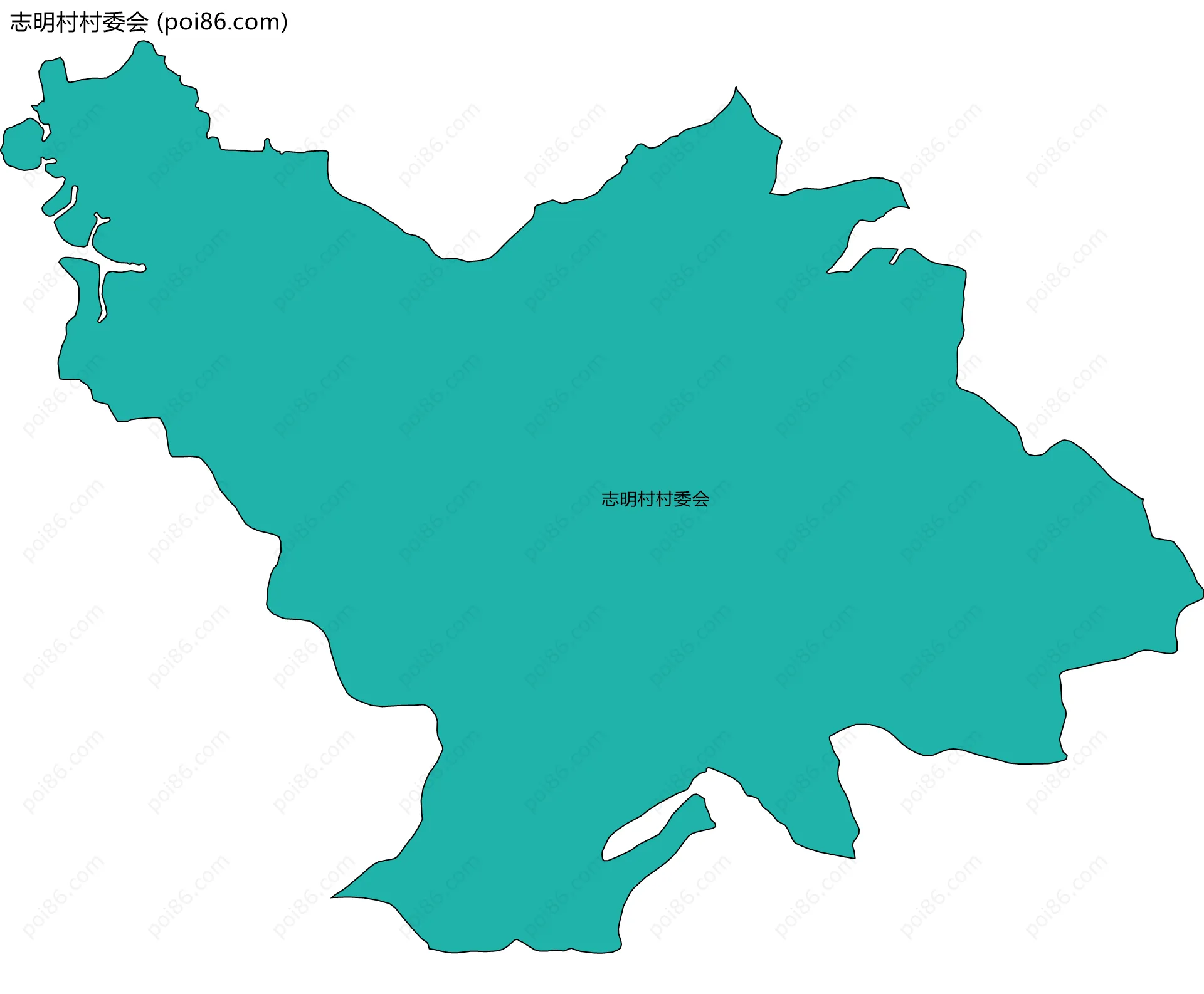 志明村村委会边界地图