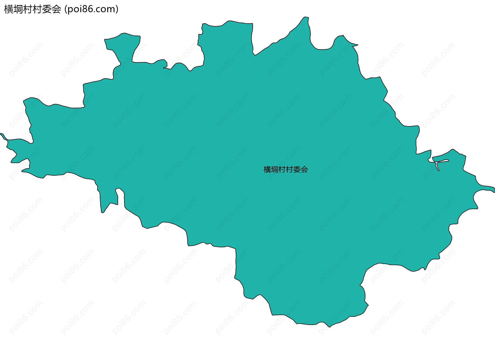 横垌村村委会边界地图
