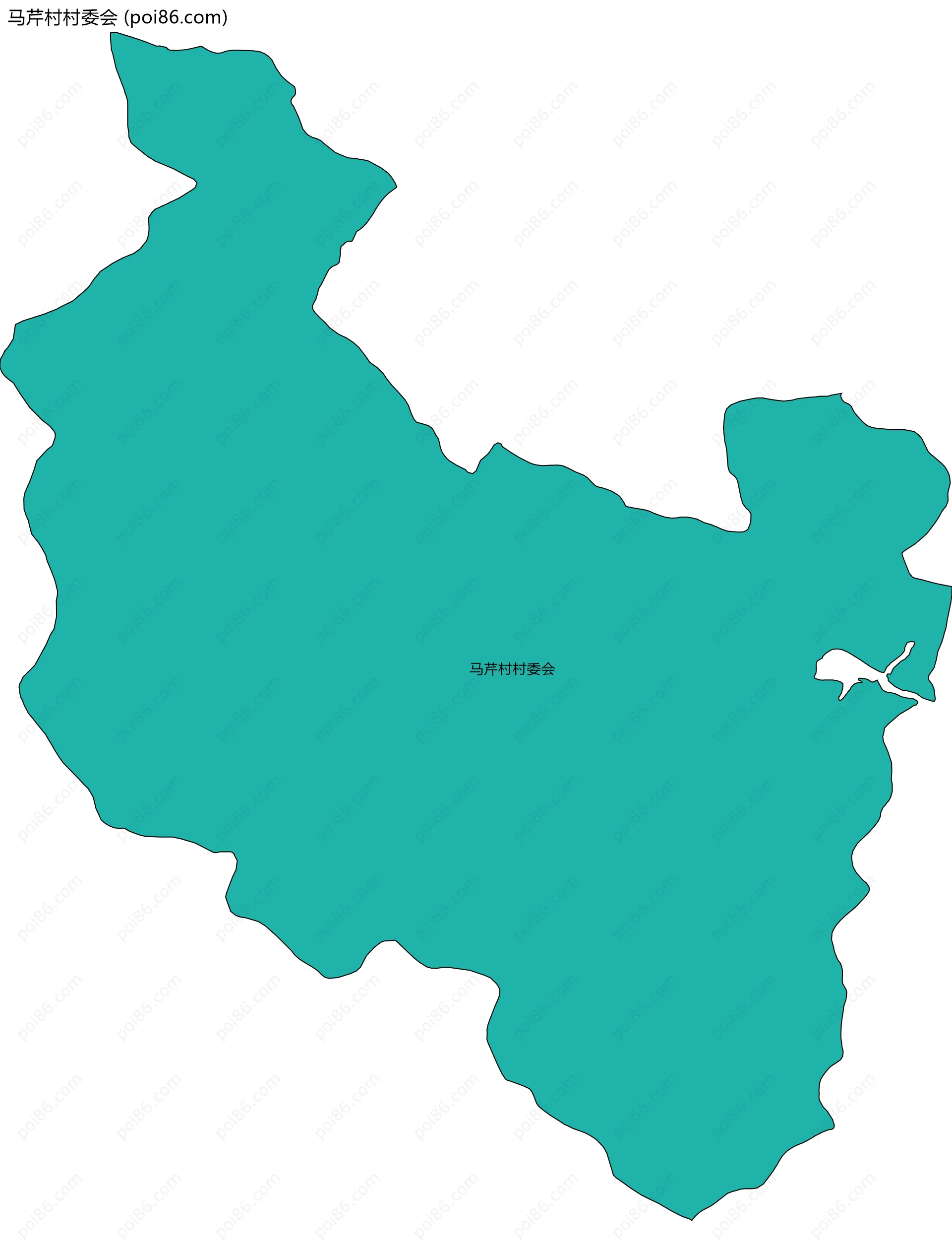 马芹村村委会边界地图