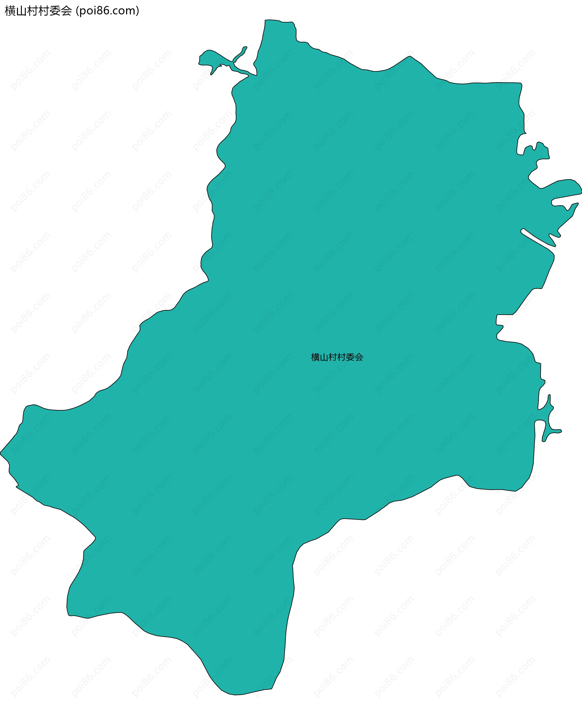 横山村村委会边界地图