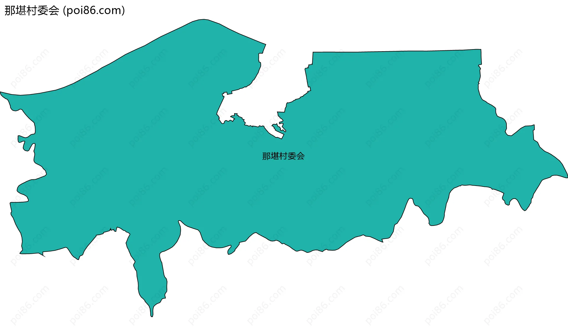 那堪村委会边界地图