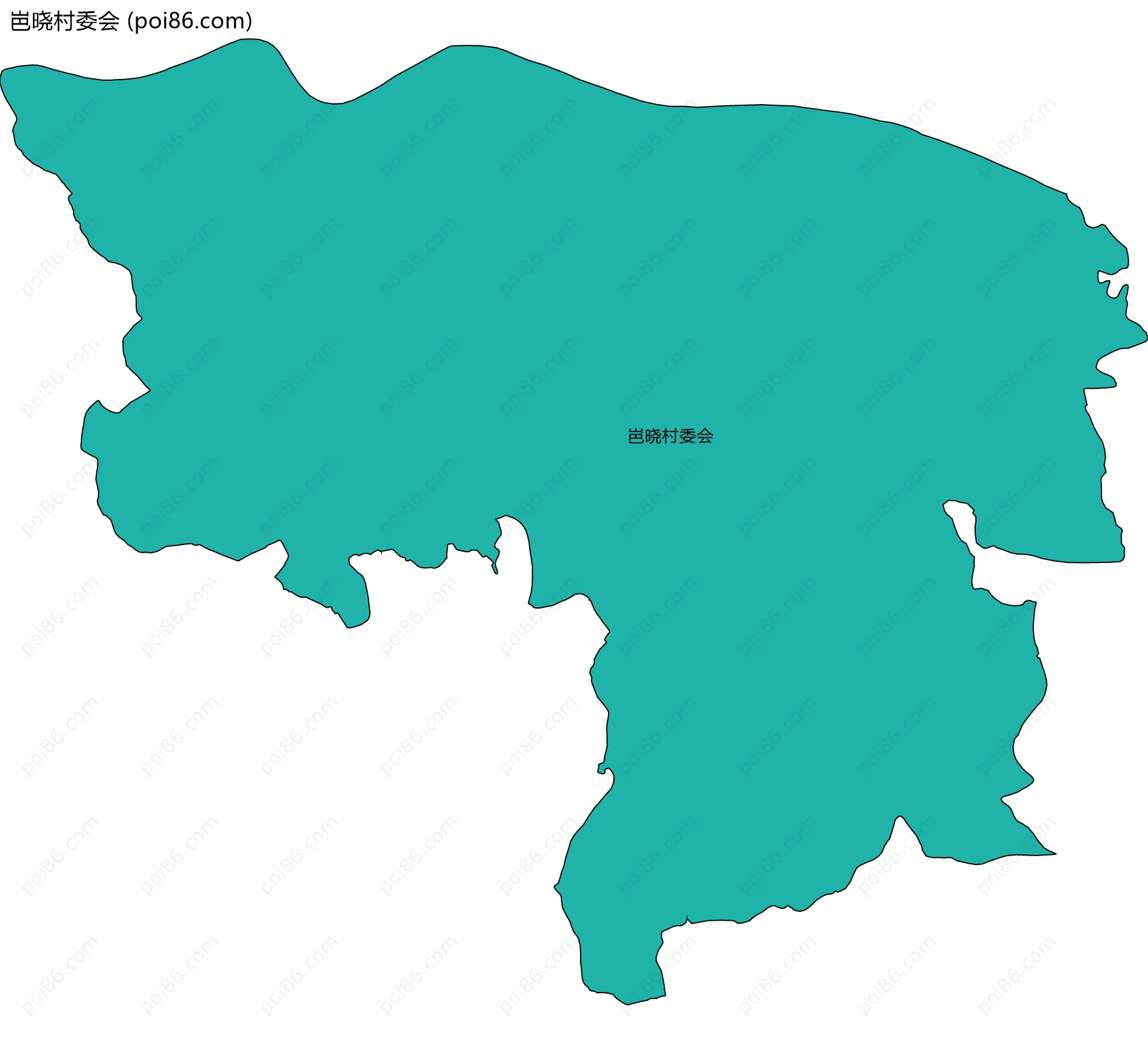 岜晓村委会边界地图