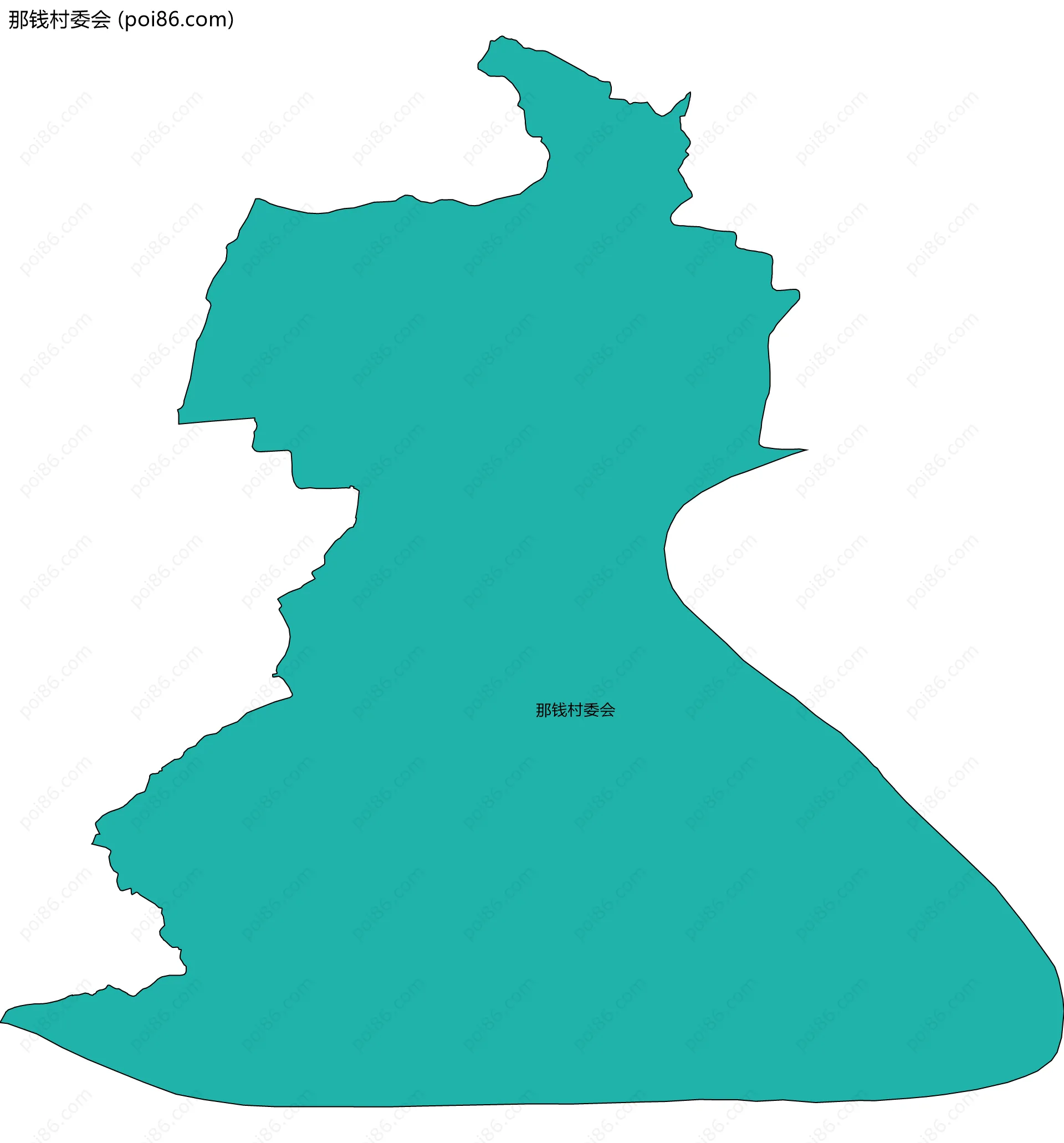 那钱村委会边界地图