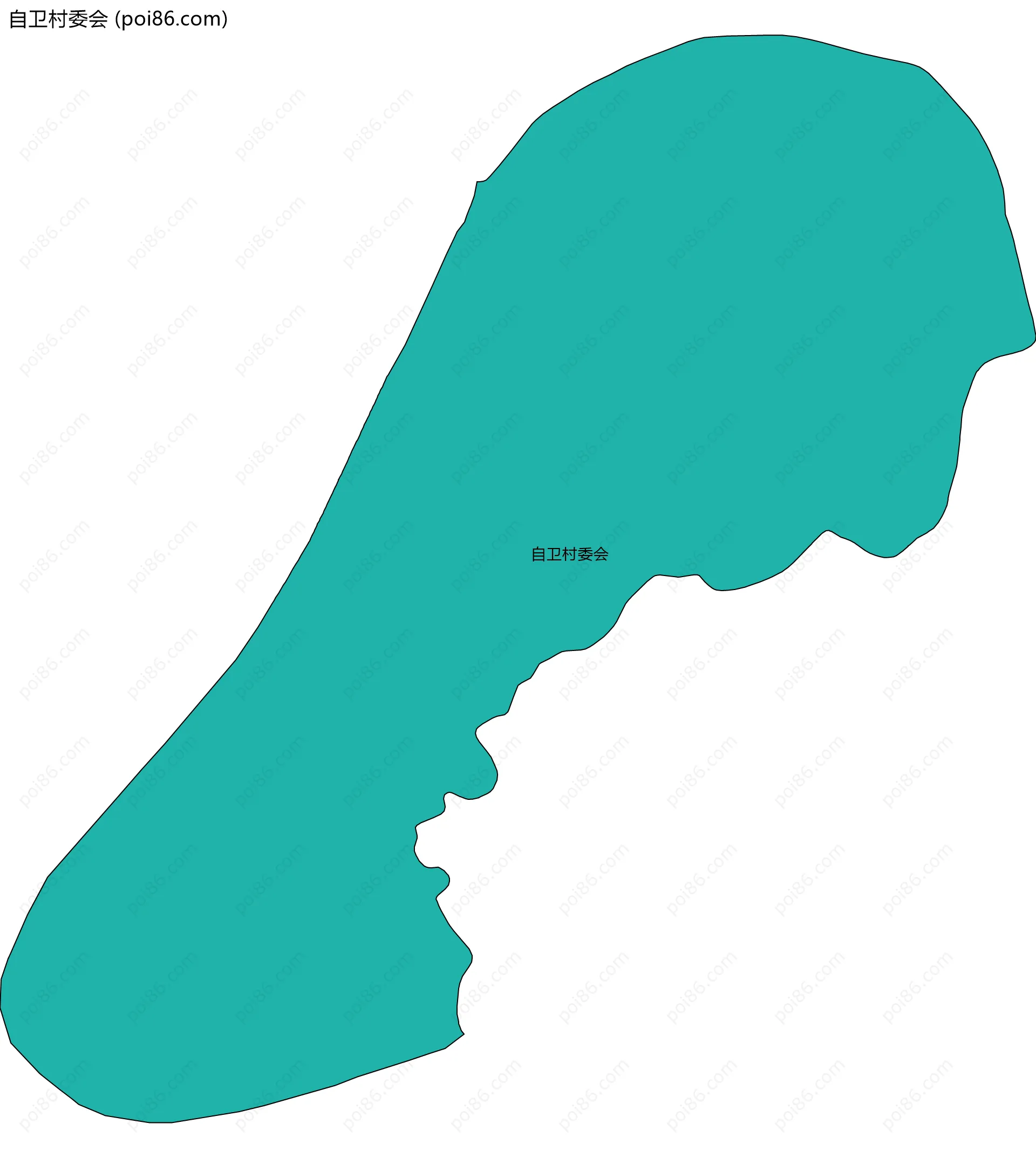 自卫村委会边界地图