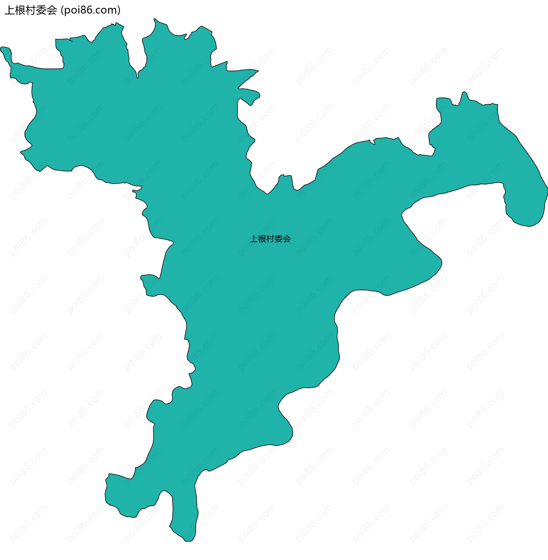 上根村委会边界地图