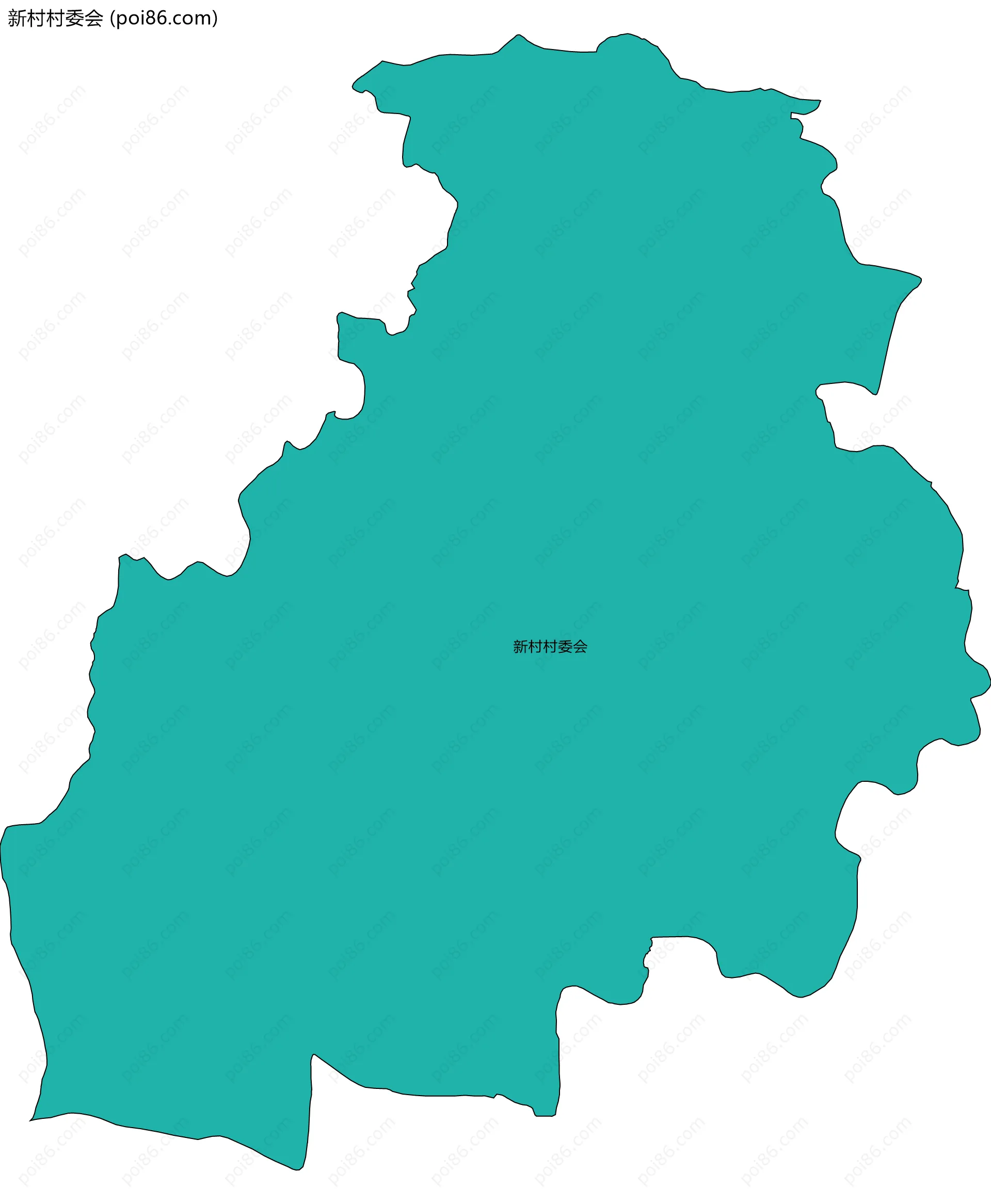 新村村委会边界地图