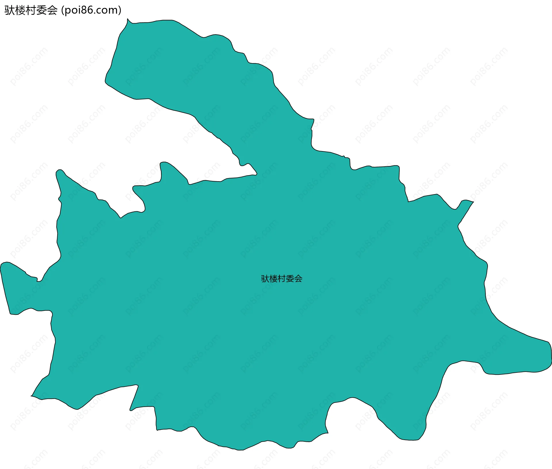 驮楼村委会边界地图