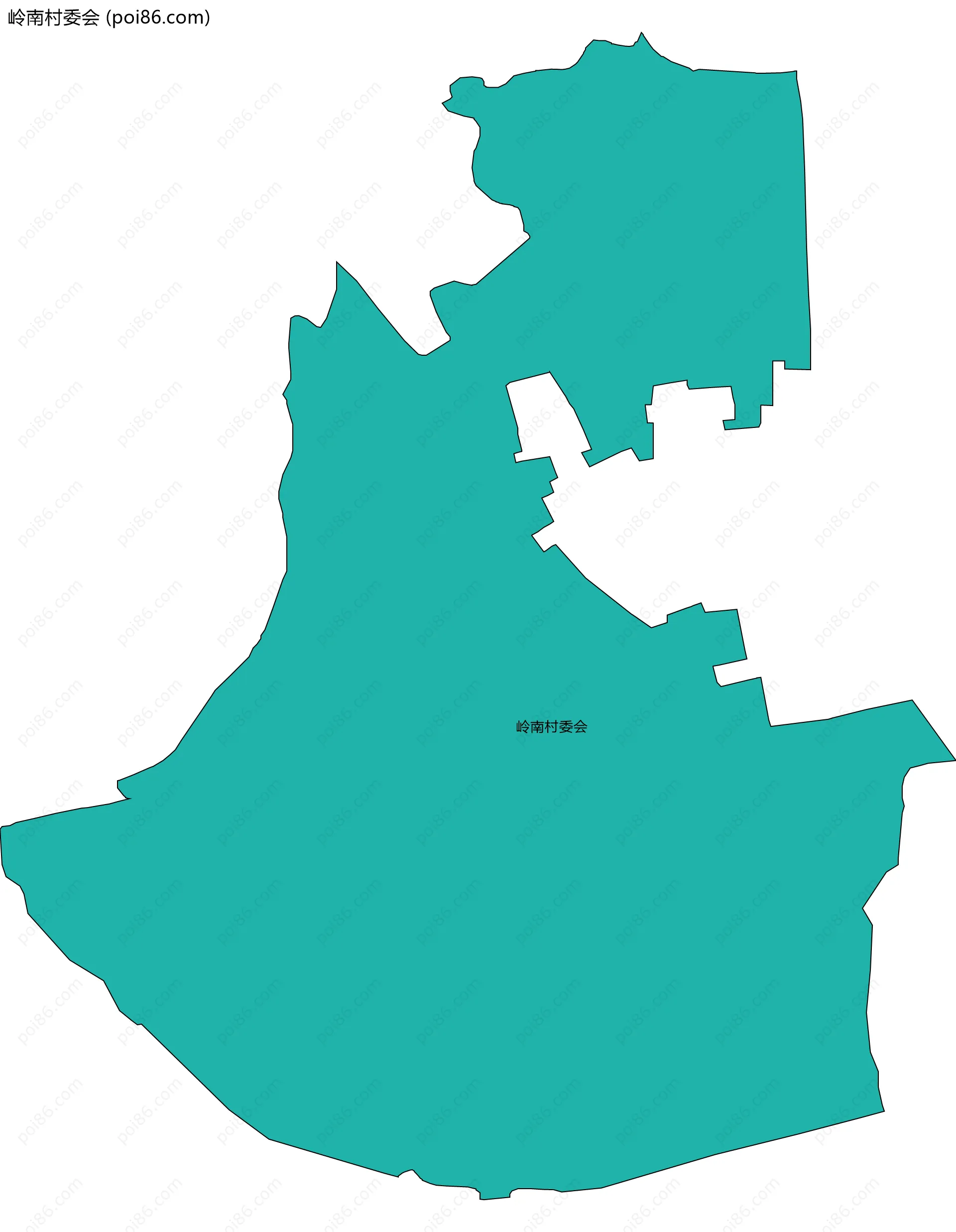 岭南村委会边界地图
