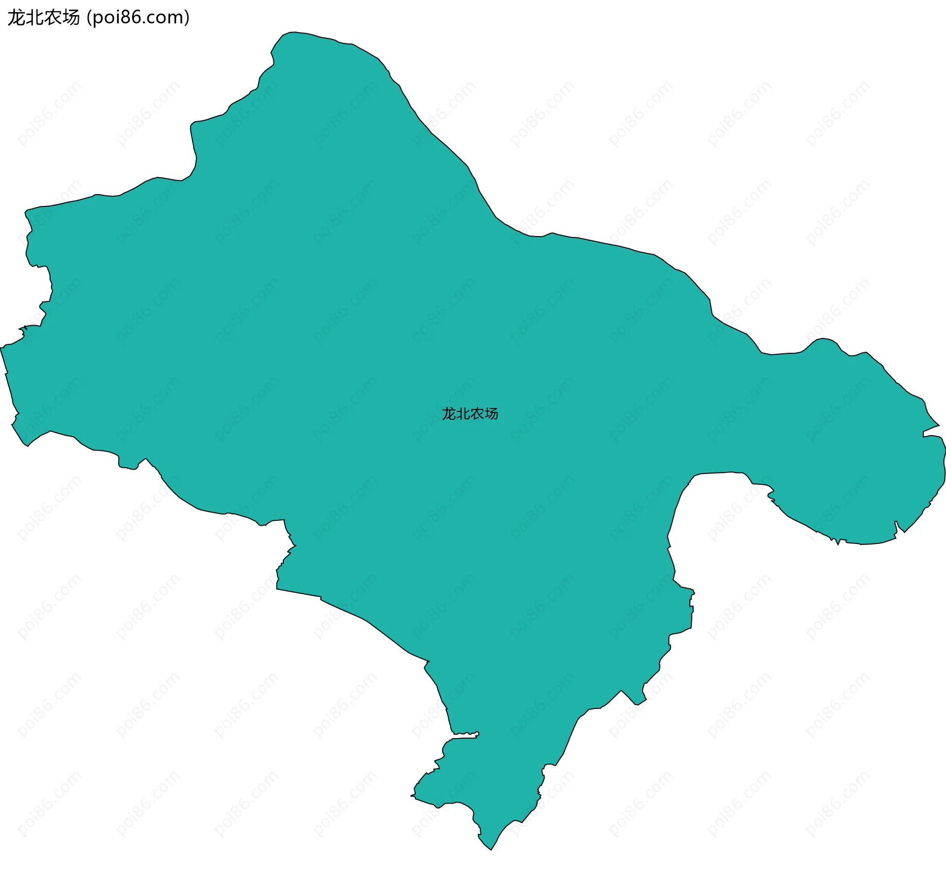 龙北农场边界地图