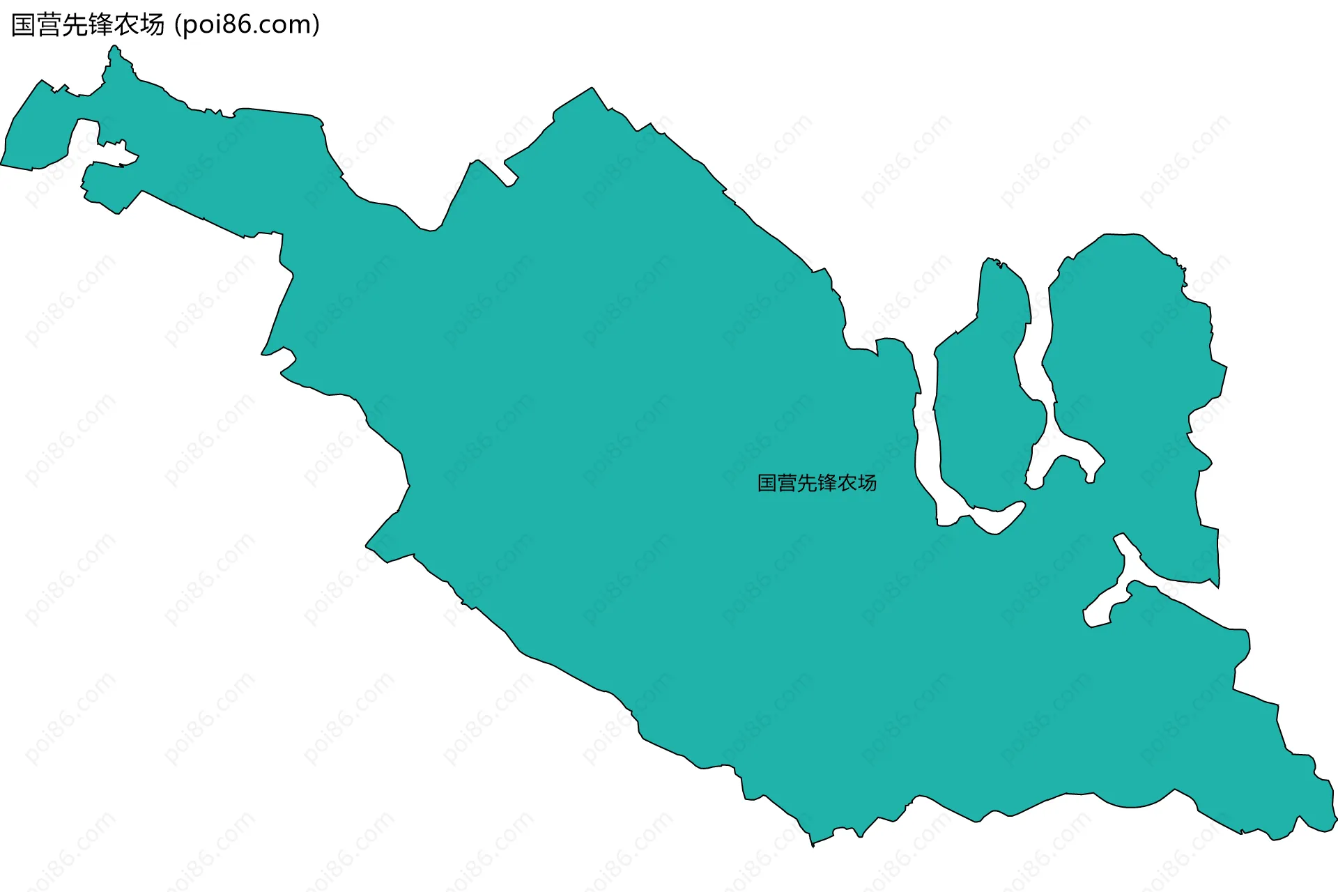 国营先锋农场边界地图