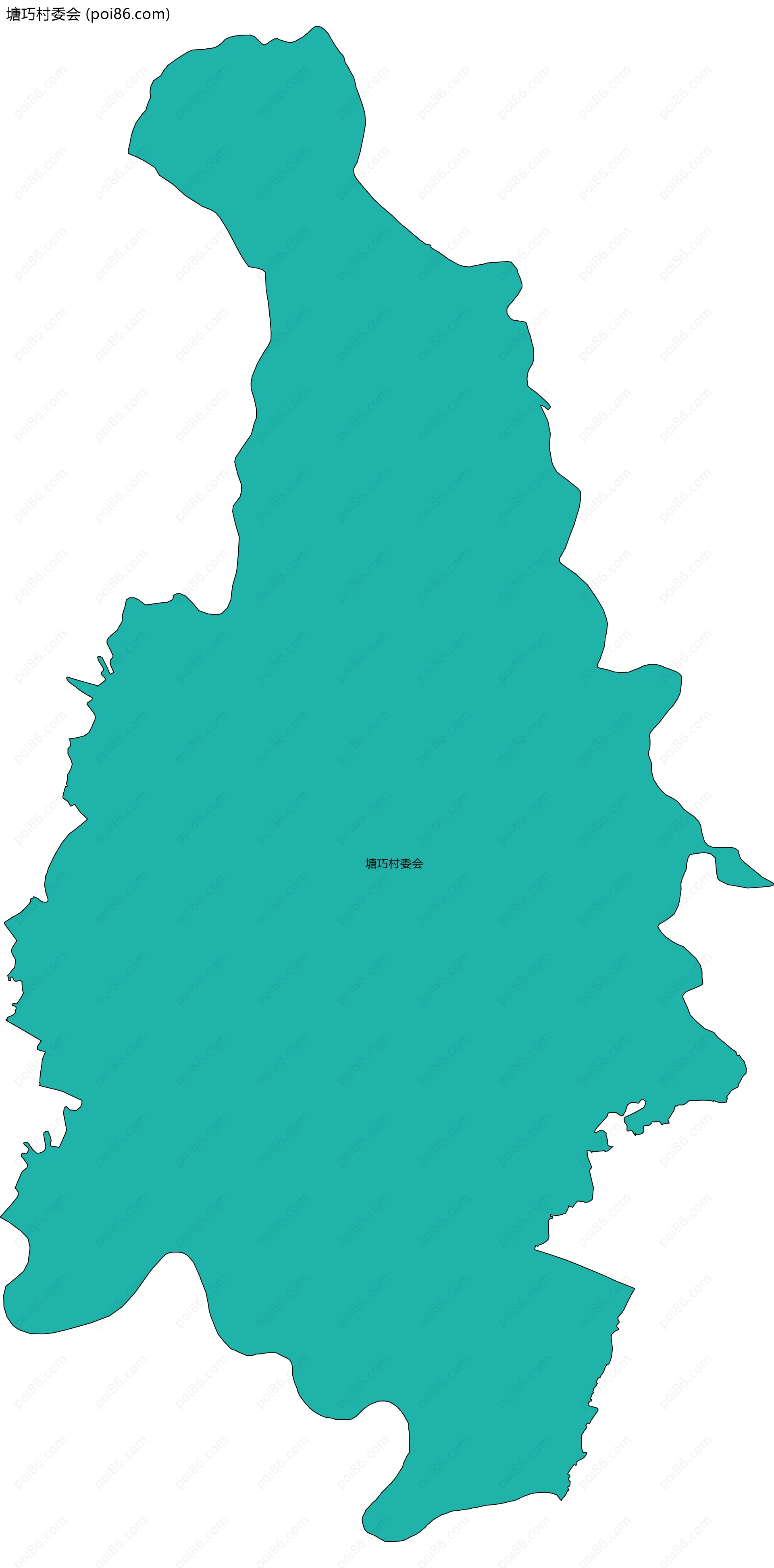 塘巧村委会边界地图