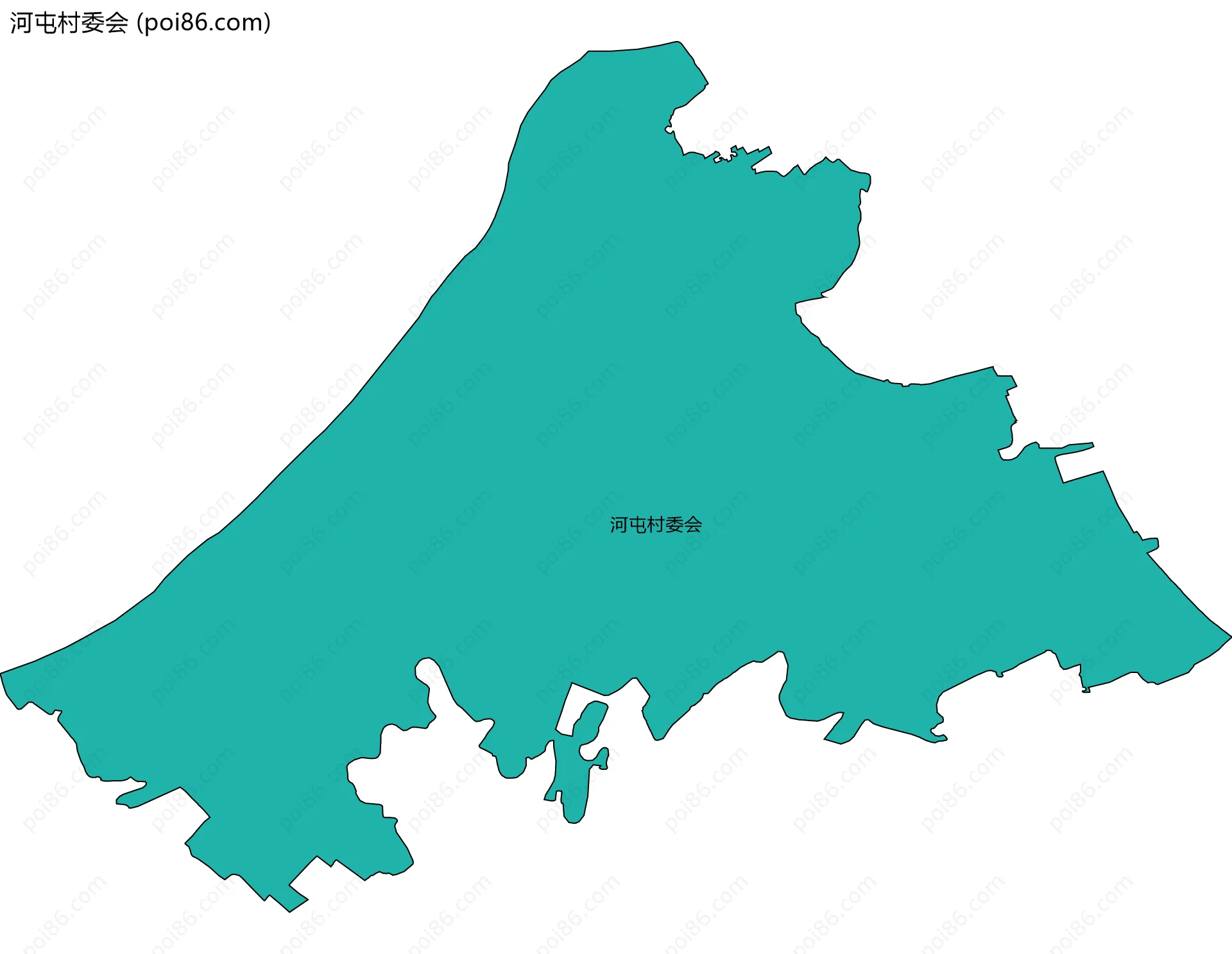 河屯村委会边界地图
