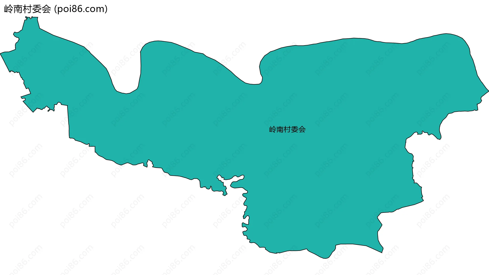 岭南村委会边界地图