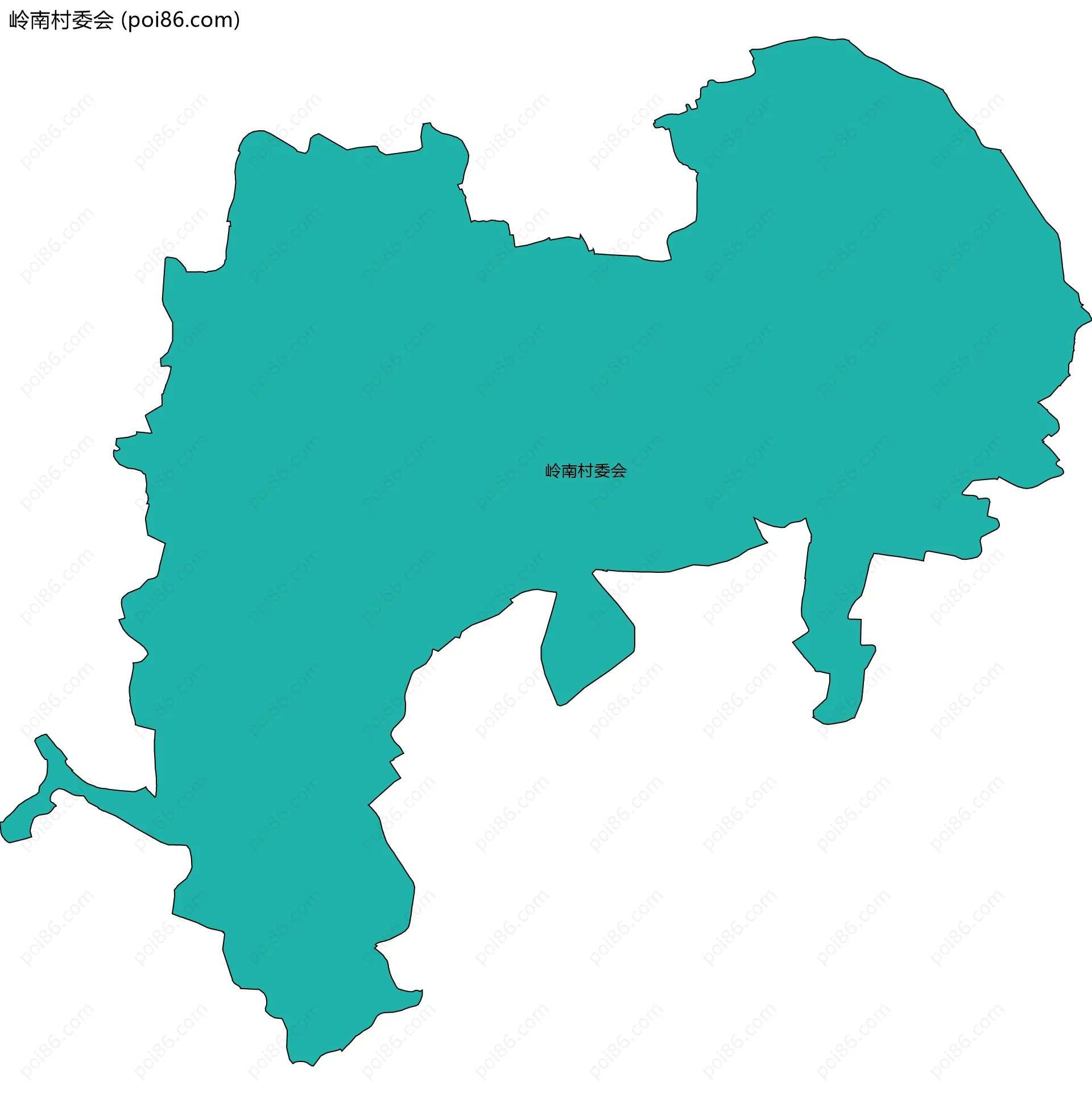 岭南村委会边界地图
