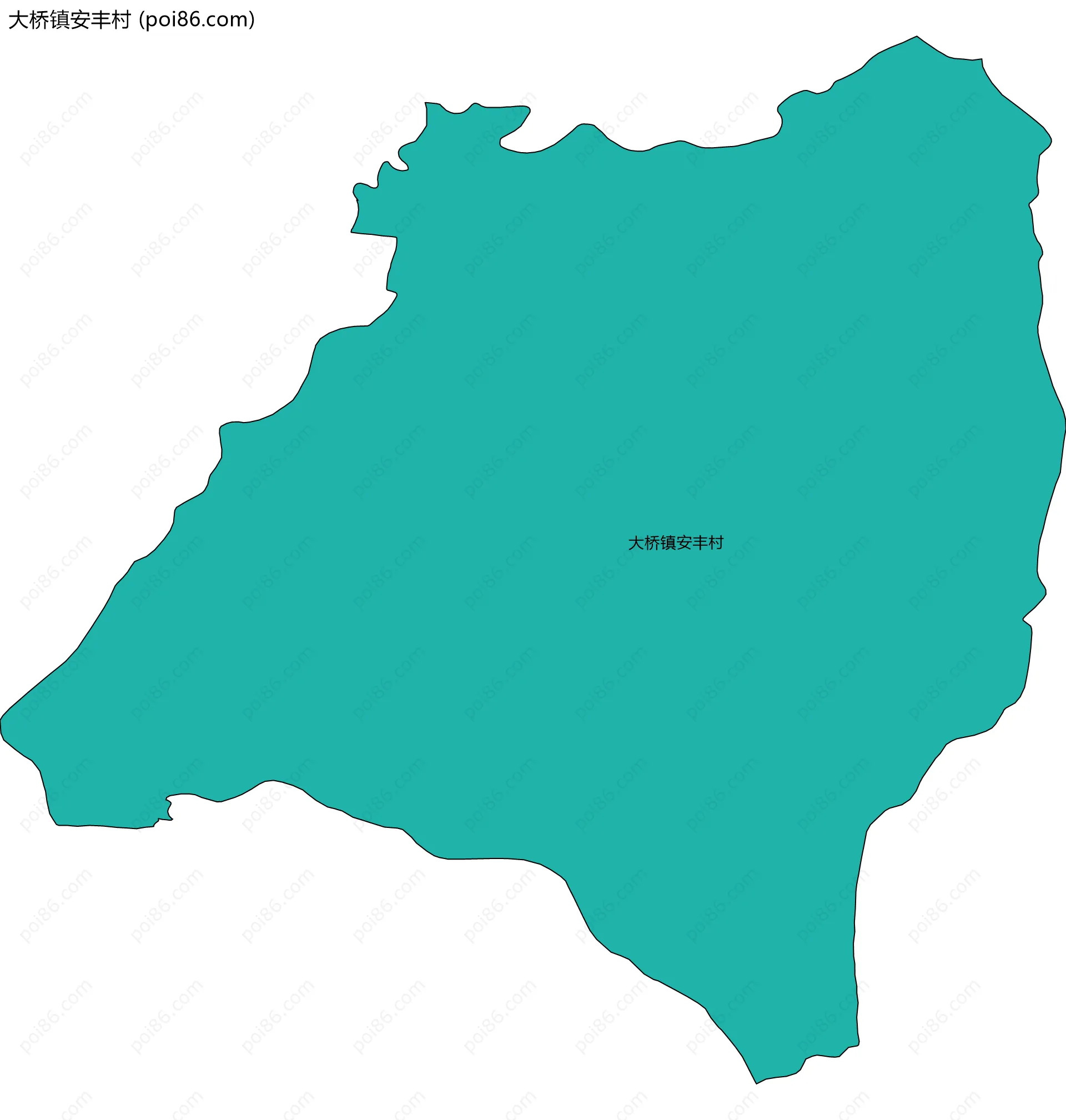 大桥镇安丰村边界地图