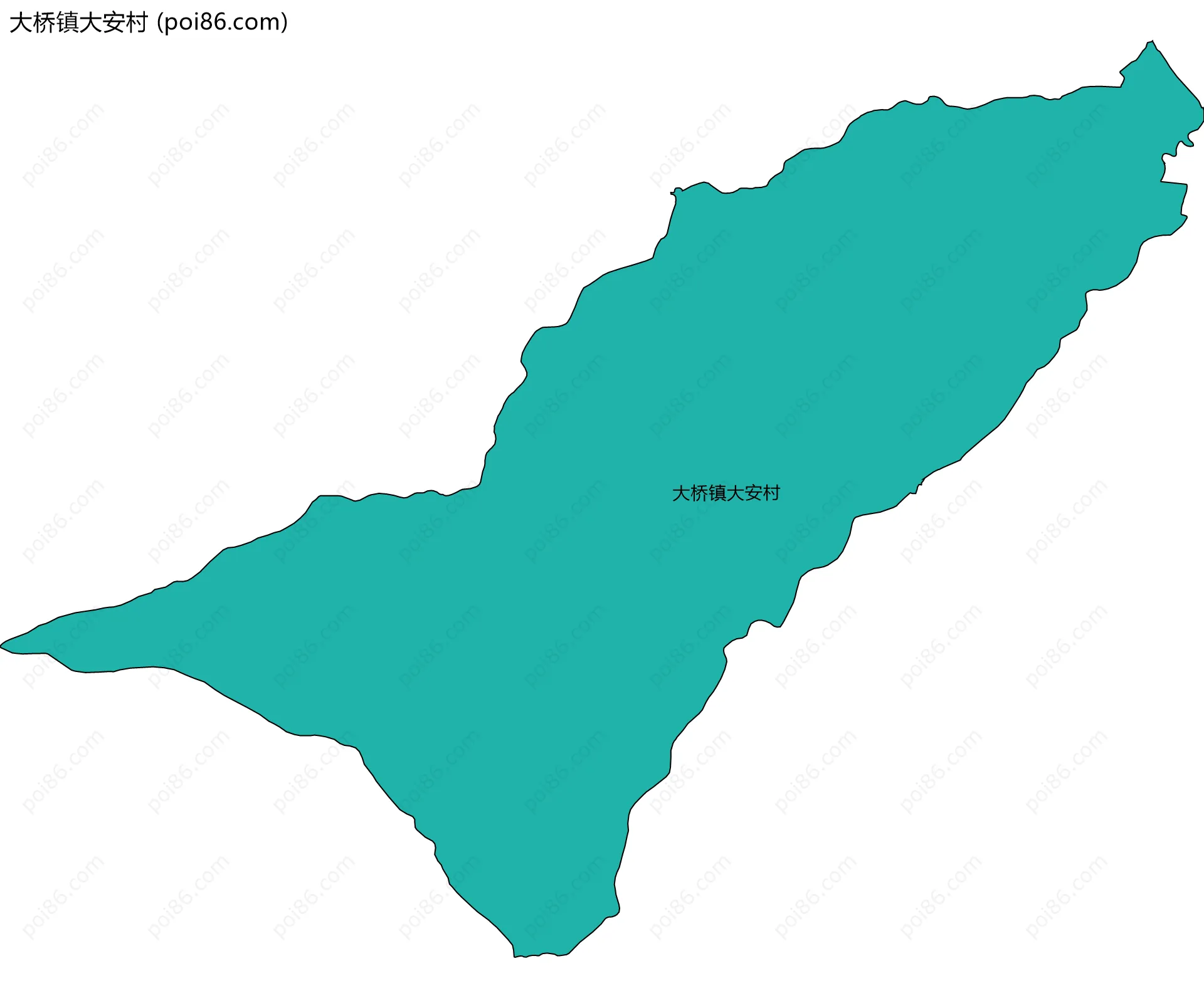 大桥镇大安村边界地图
