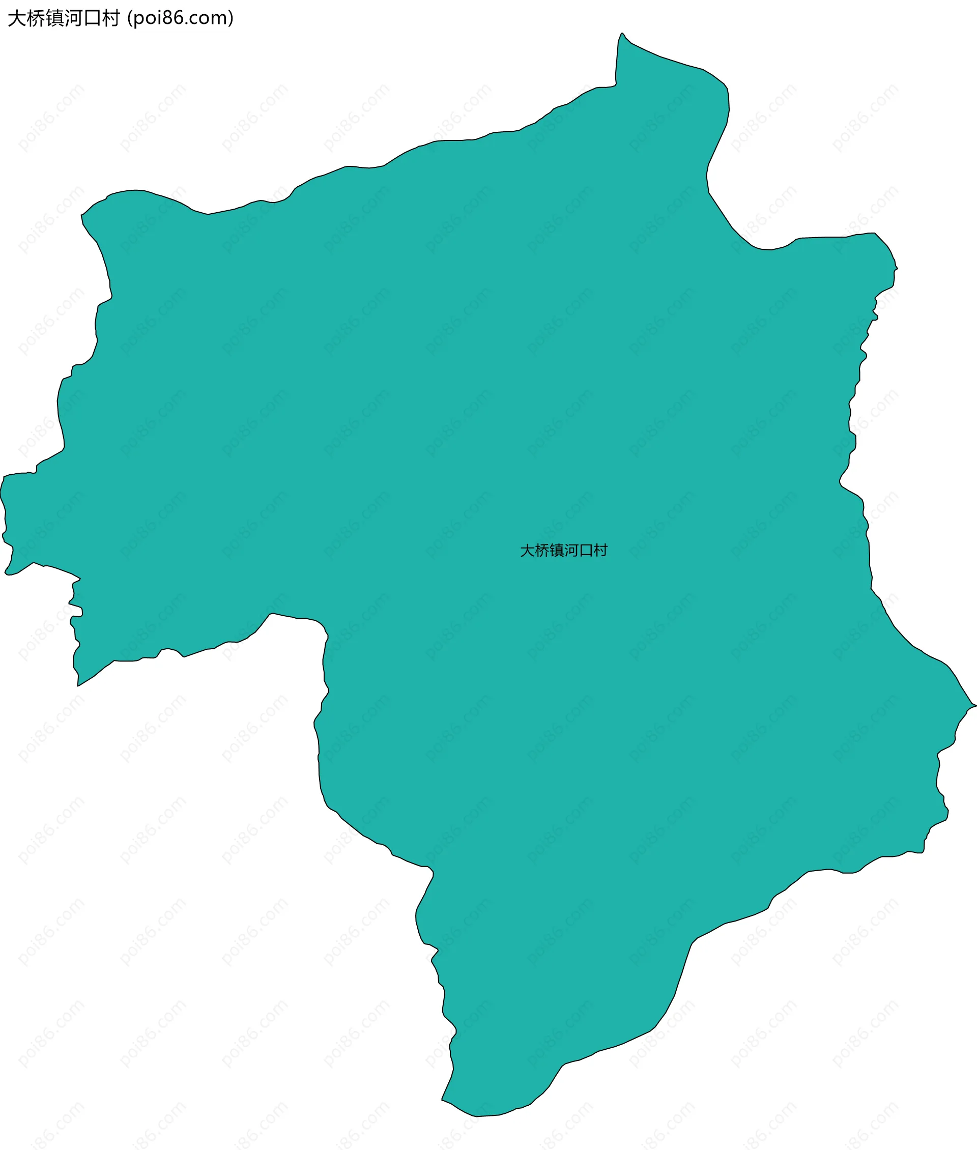 大桥镇河口村边界地图