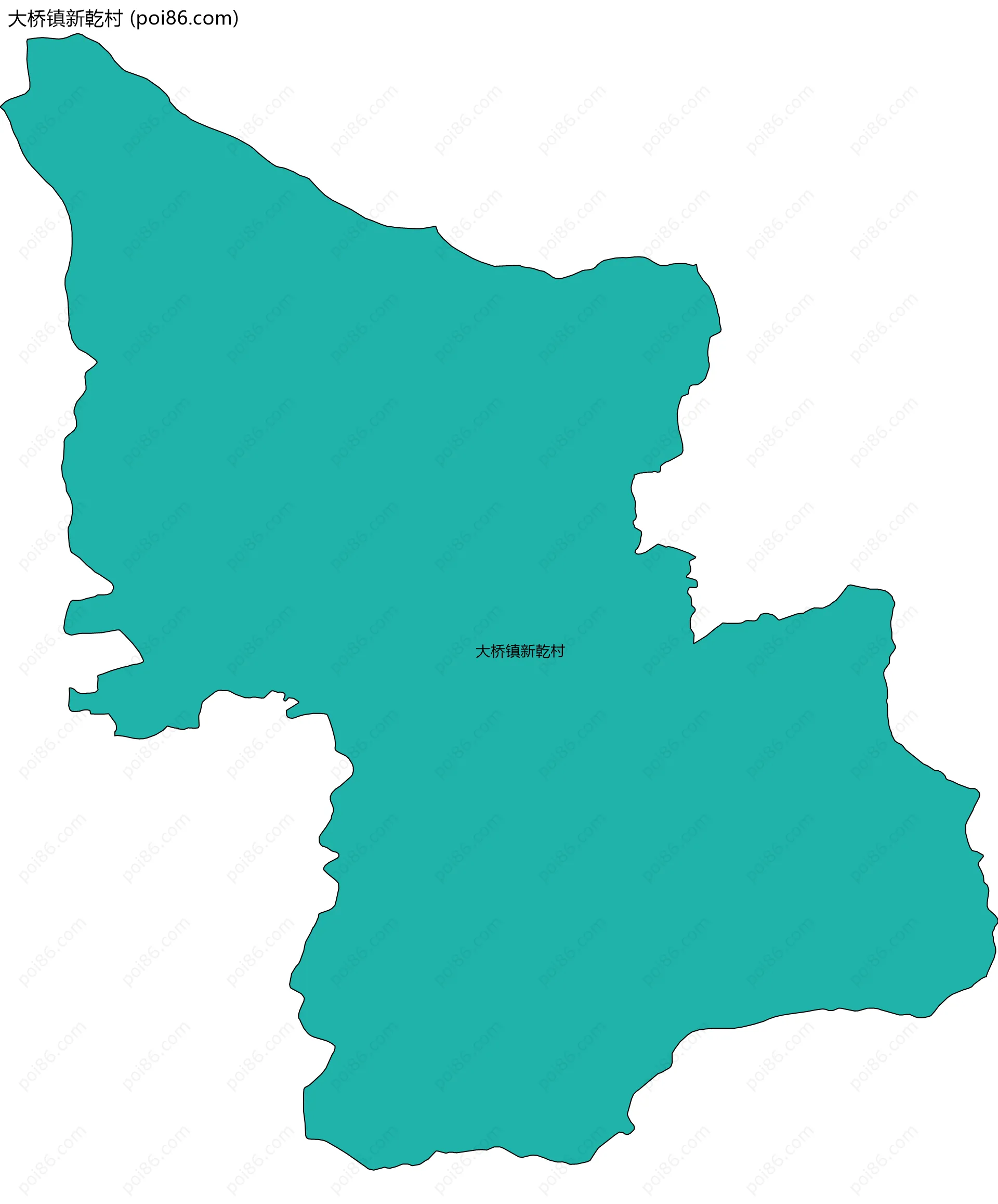 大桥镇新乾村边界地图