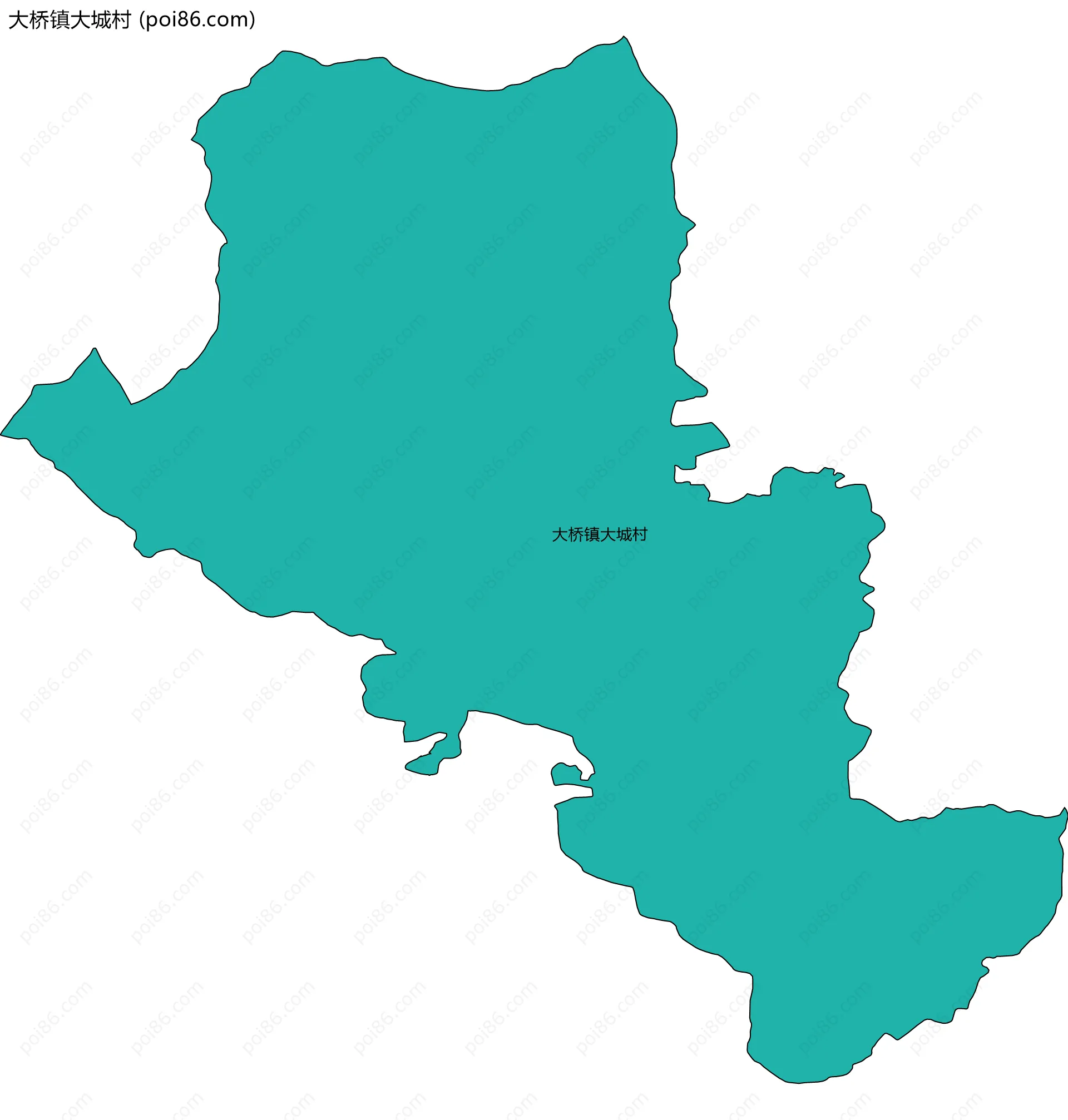 大桥镇大城村边界地图