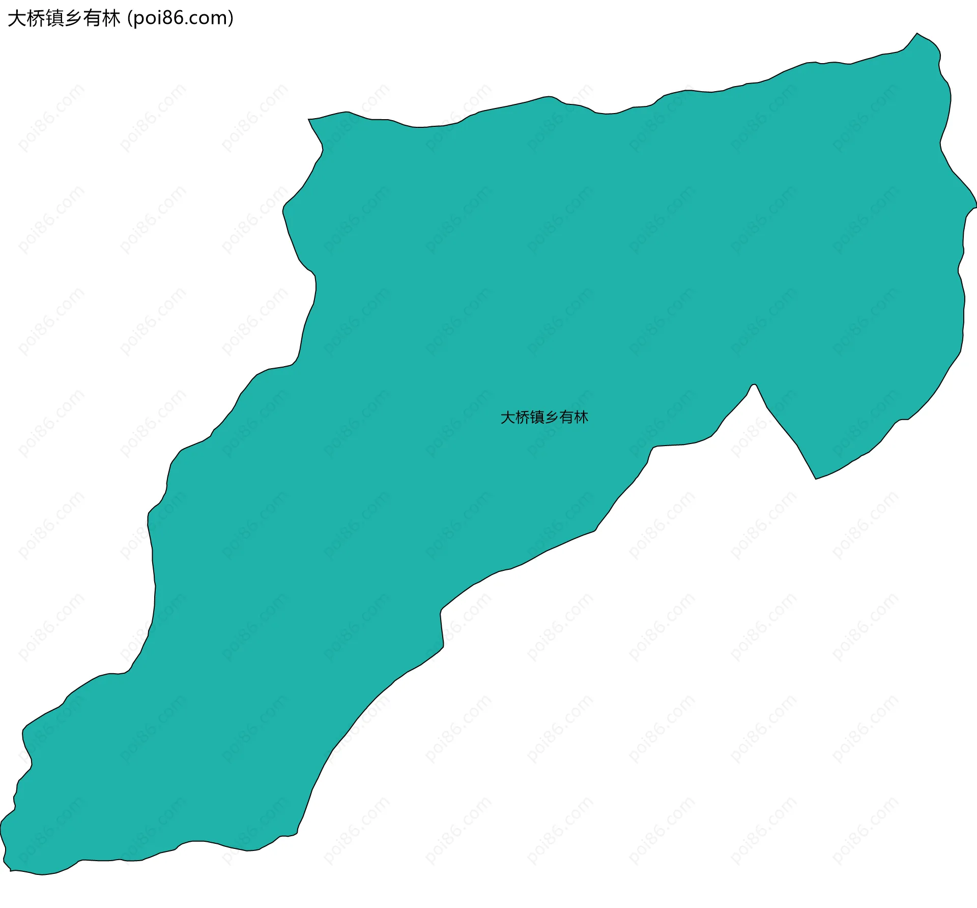 大桥镇乡有林边界地图