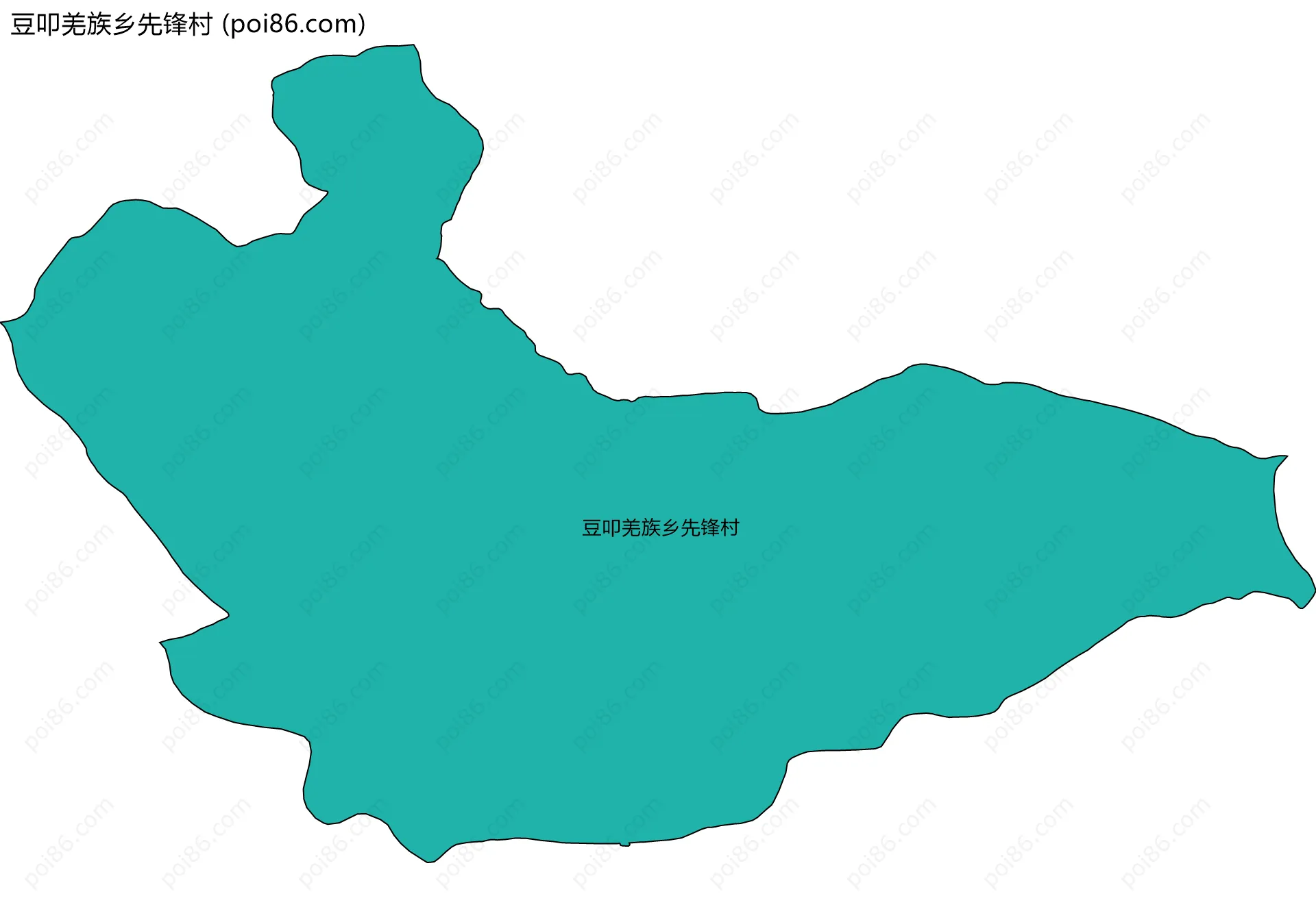 豆叩羌族乡先锋村边界地图