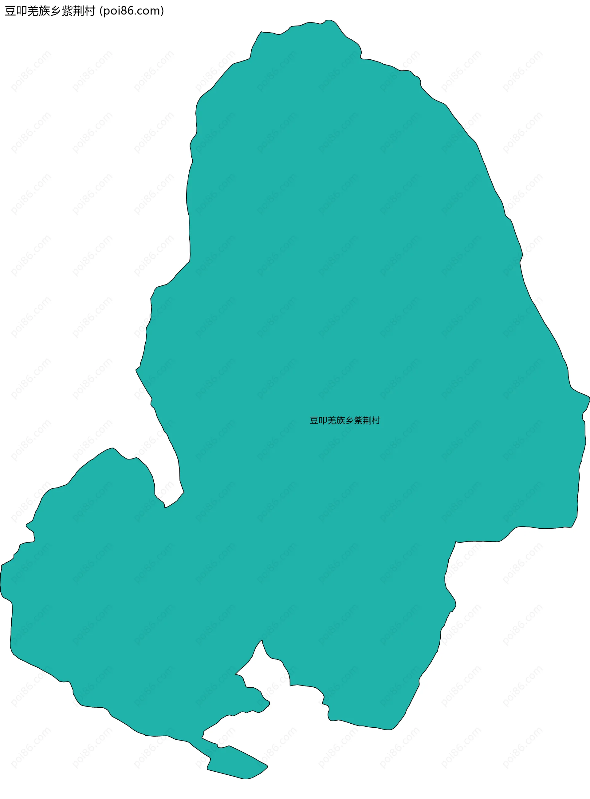 豆叩羌族乡紫荆村边界地图