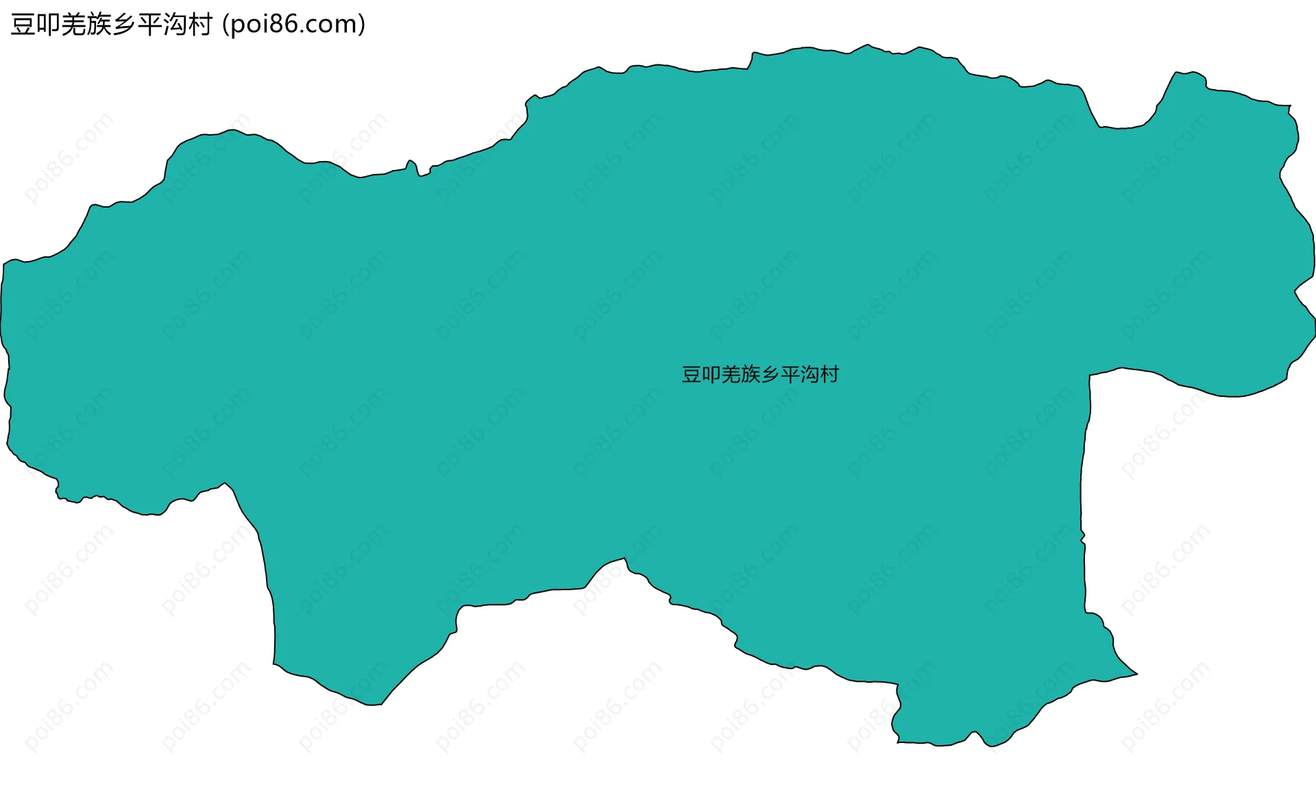 豆叩羌族乡平沟村边界地图