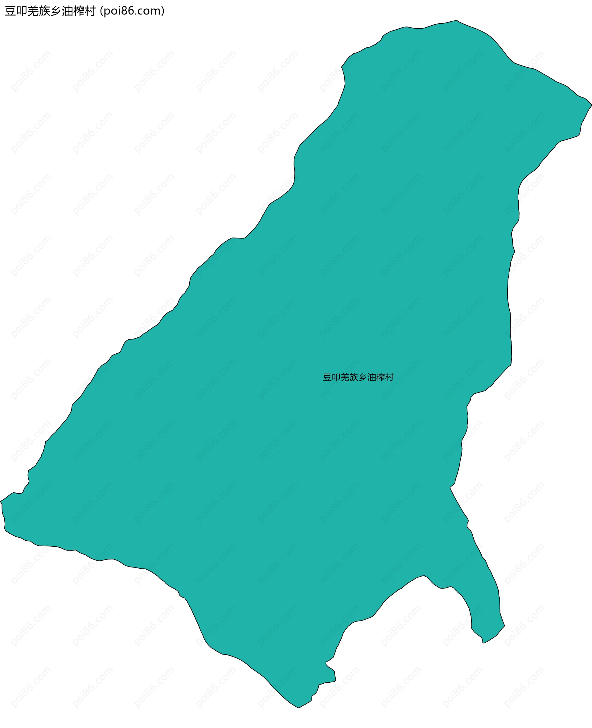 豆叩羌族乡油榨村边界地图