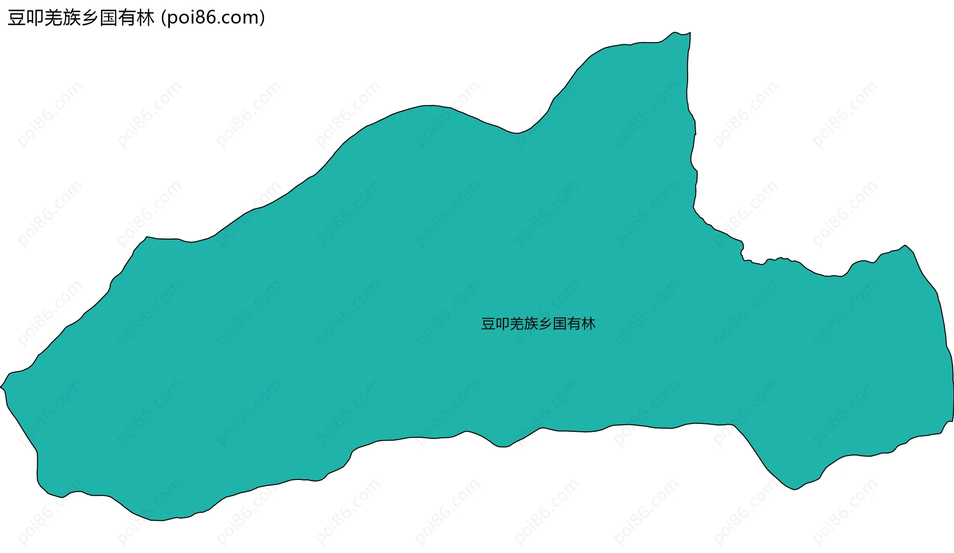 豆叩羌族乡国有林边界地图
