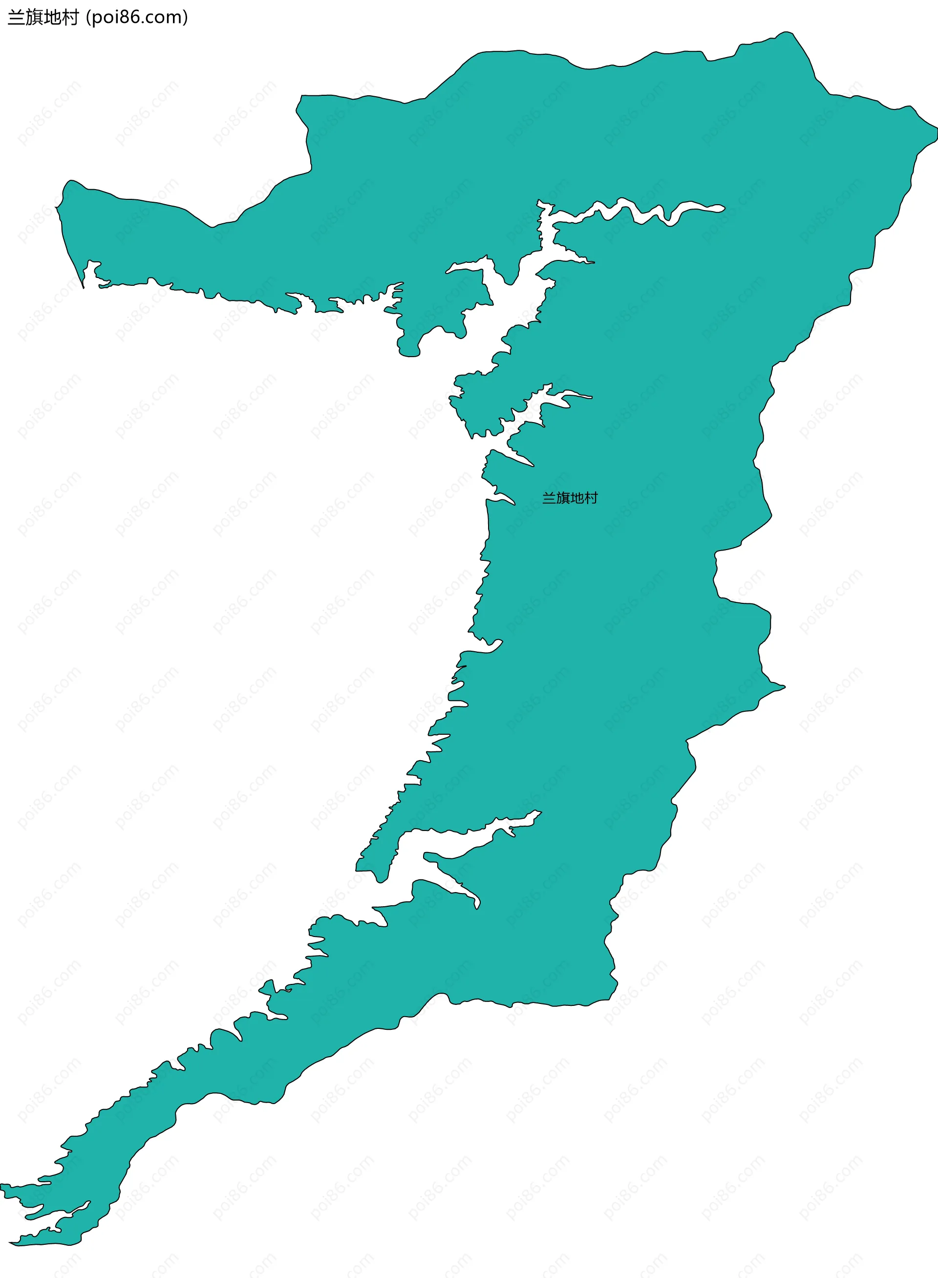 兰旗地村边界地图