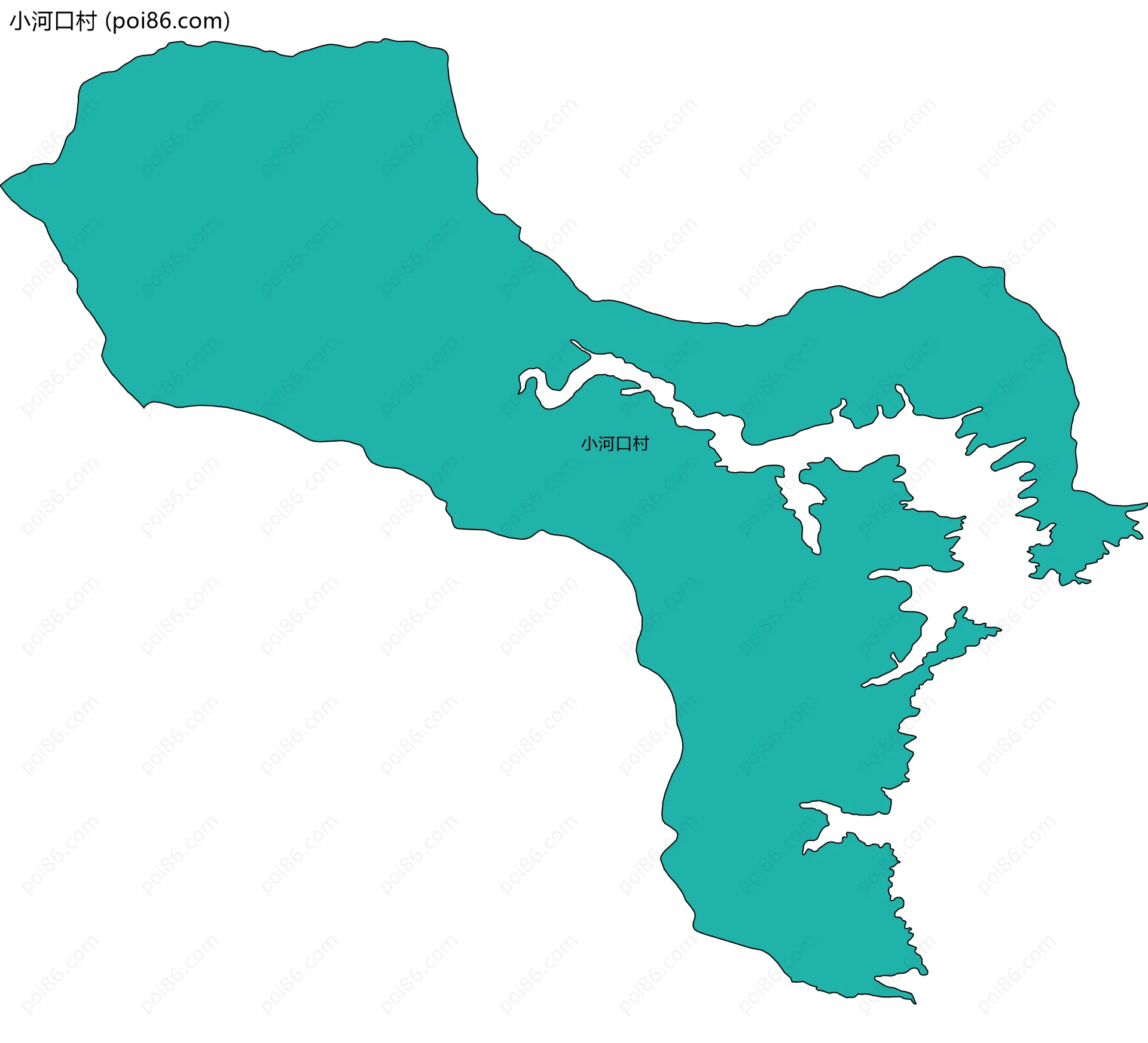 小河口村边界地图