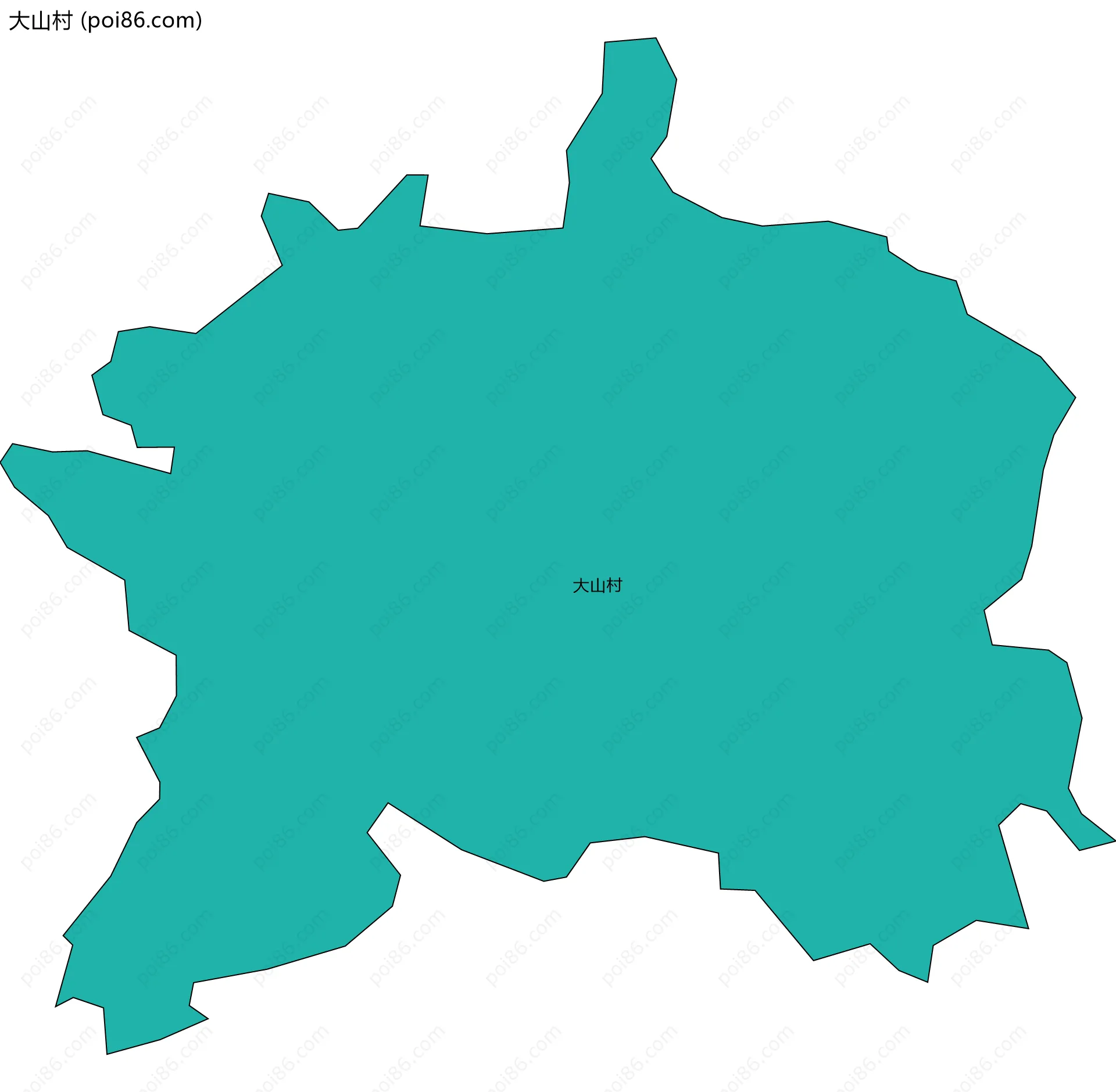 大山村边界地图