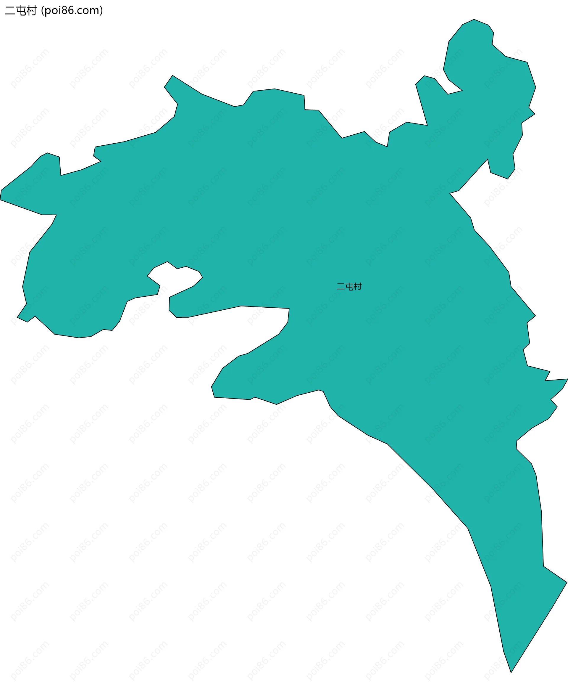 二屯村边界地图