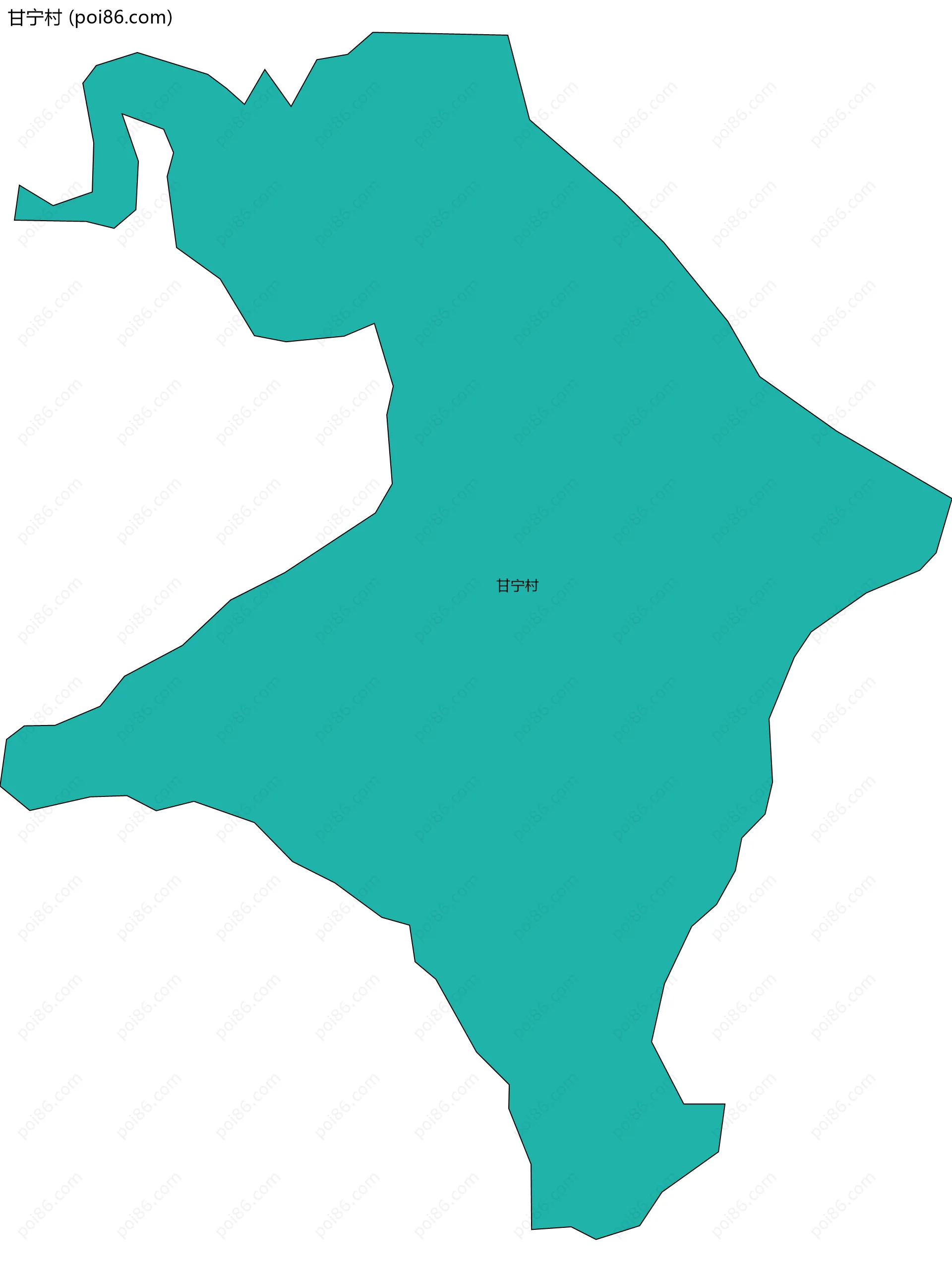 甘宁村边界地图