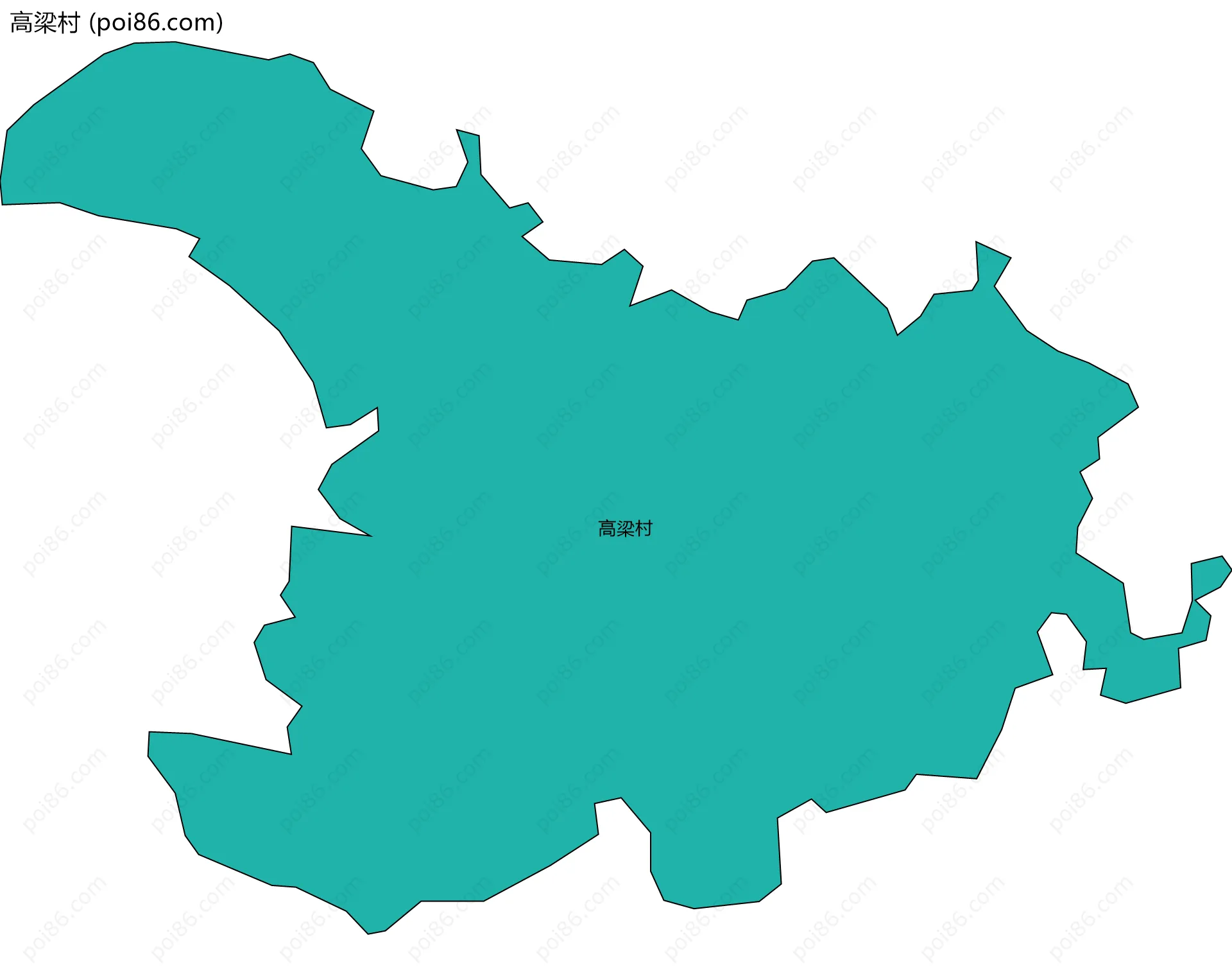 高梁村边界地图