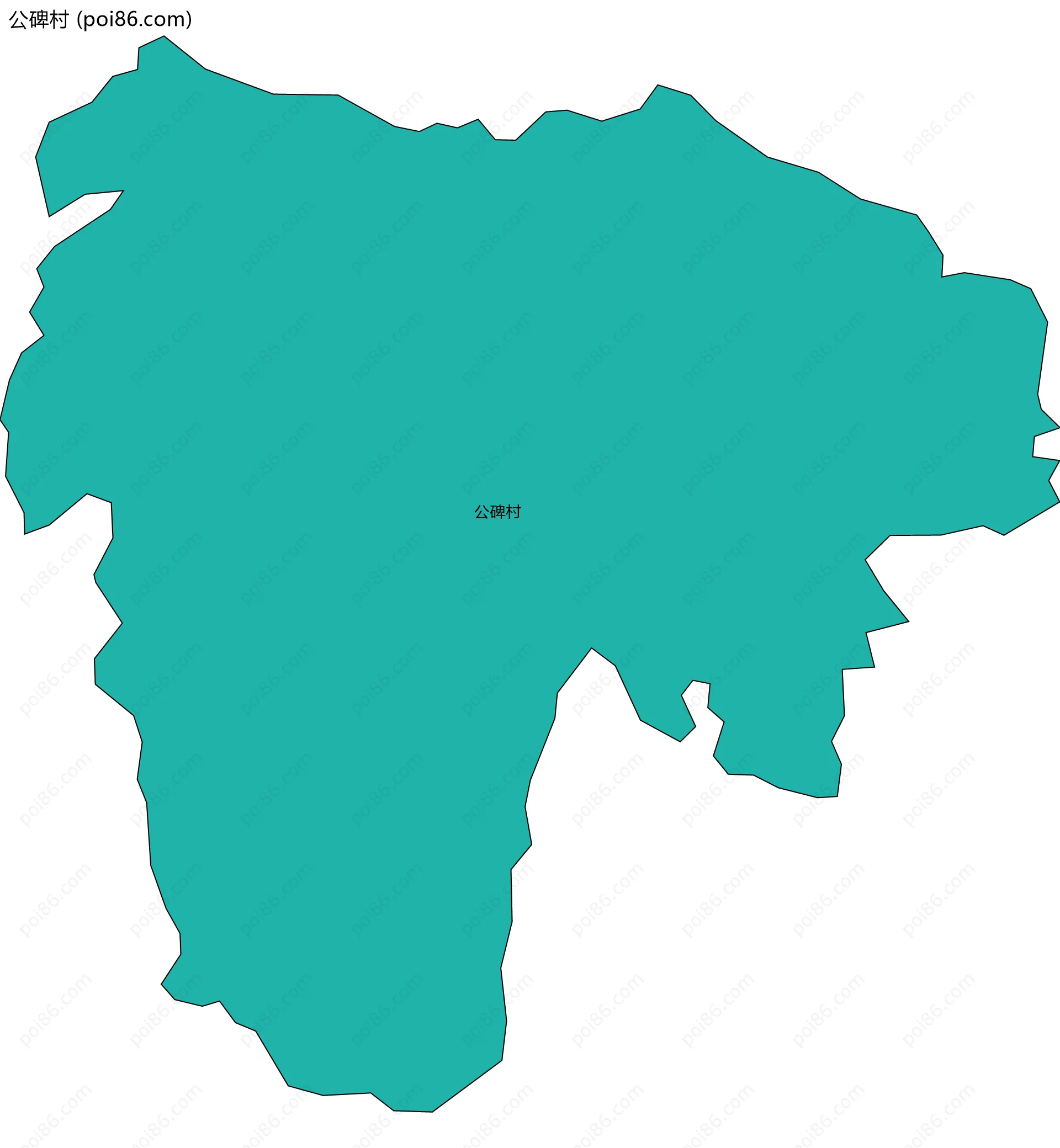 公碑村边界地图