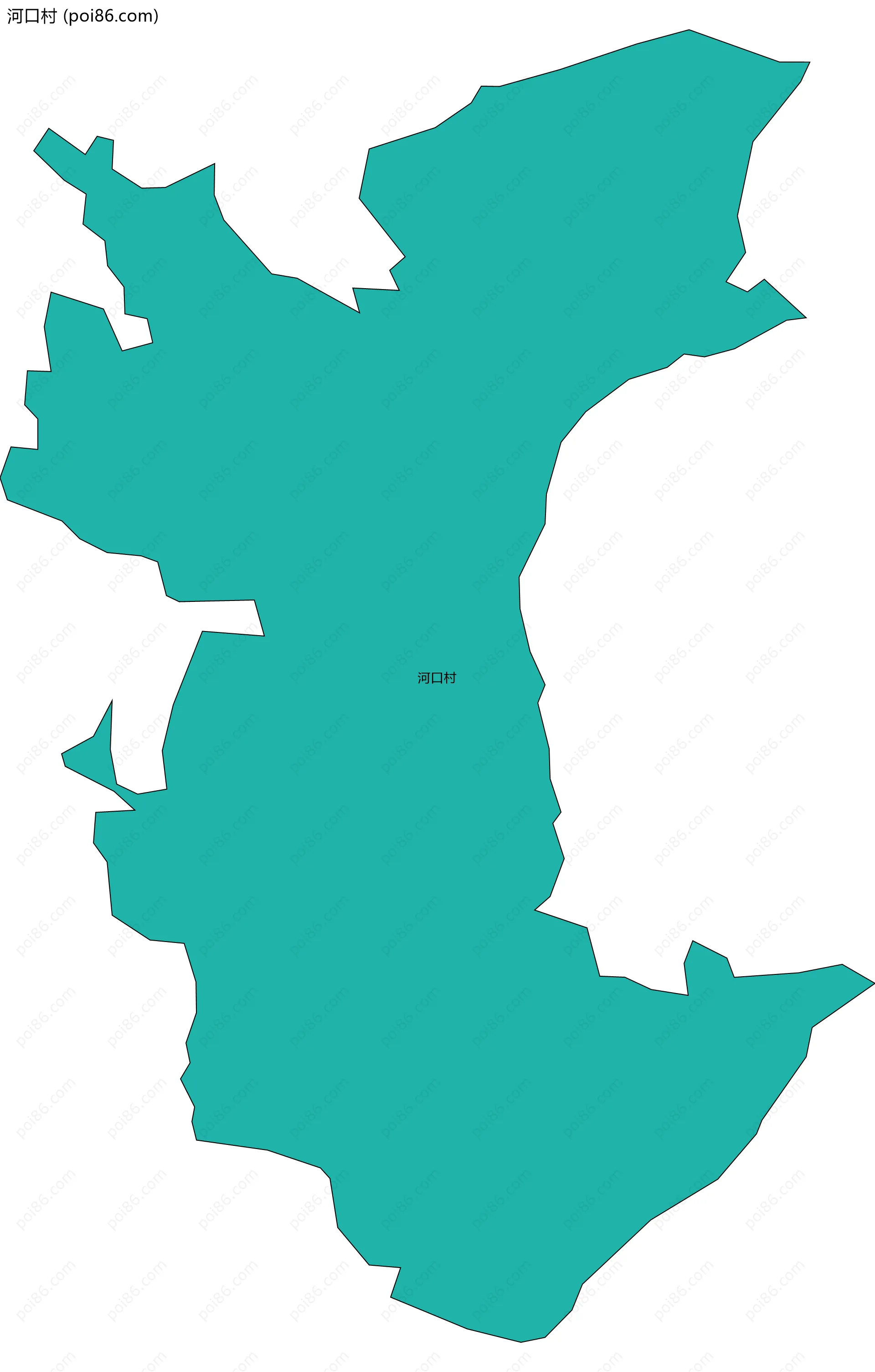 河口村边界地图