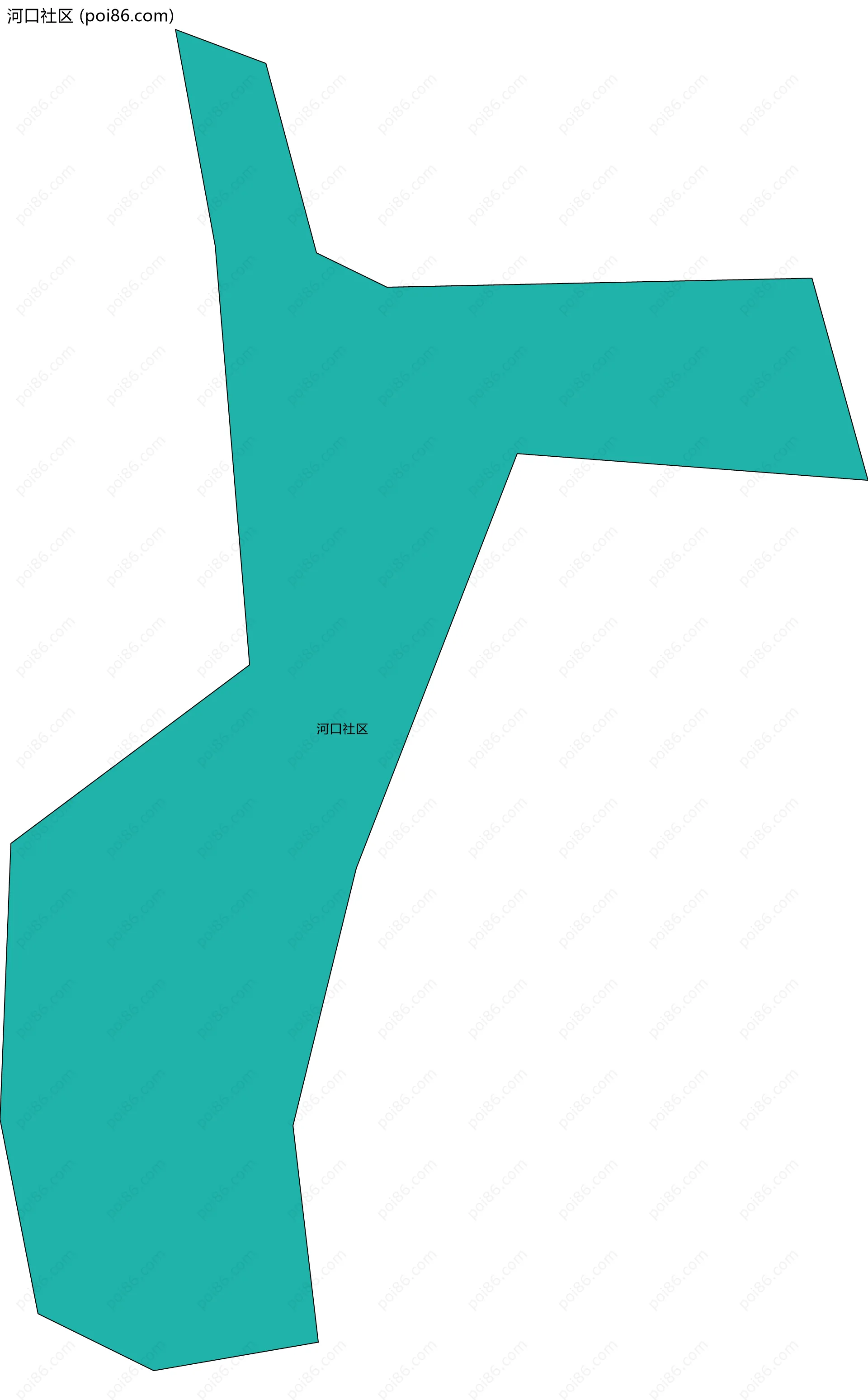 河口社区边界地图