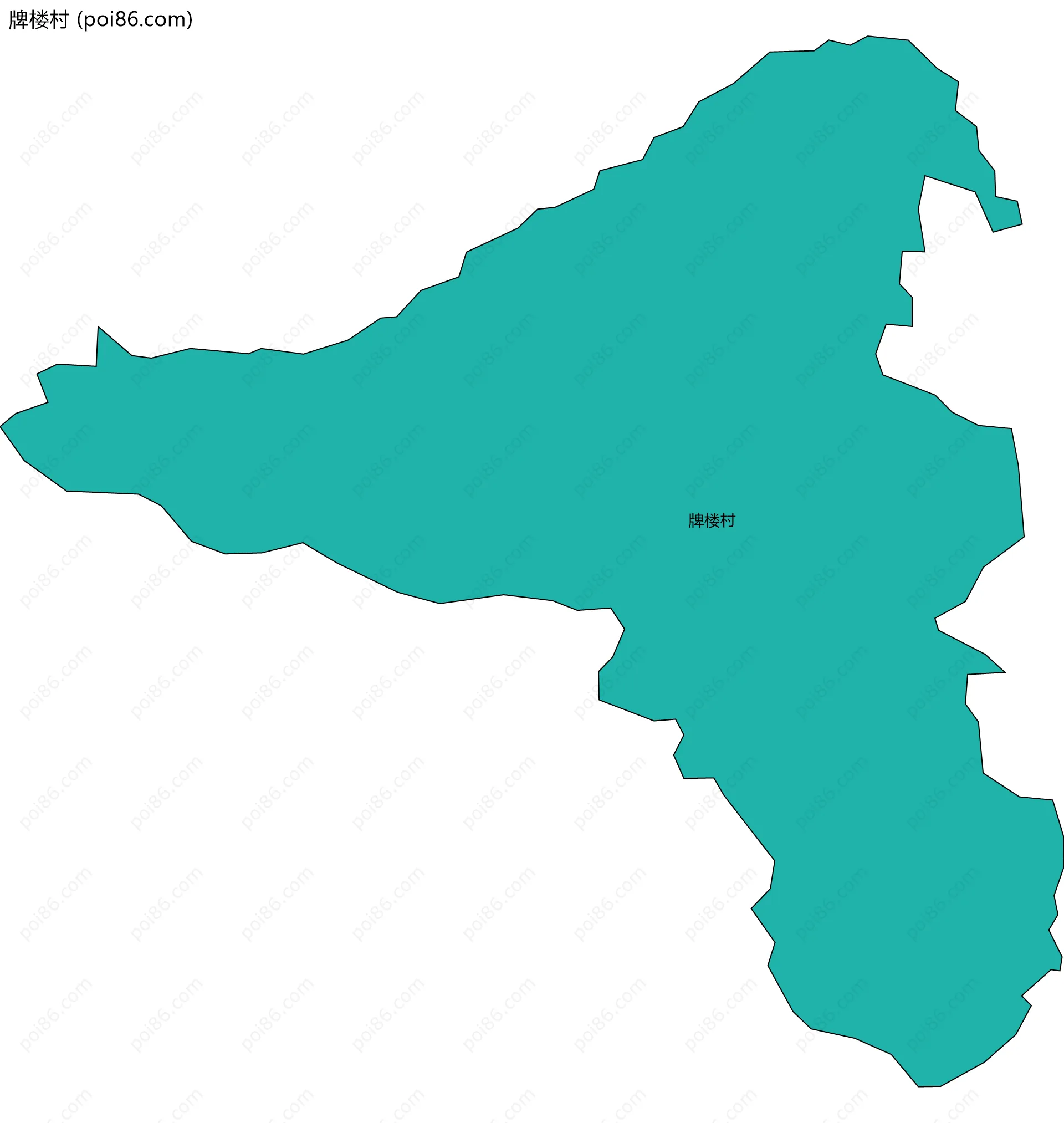 牌楼村边界地图
