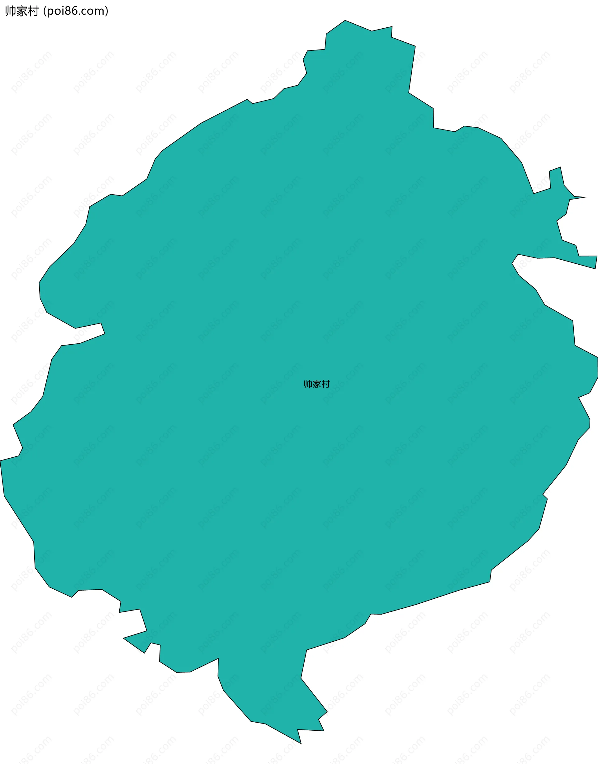 帅家村边界地图