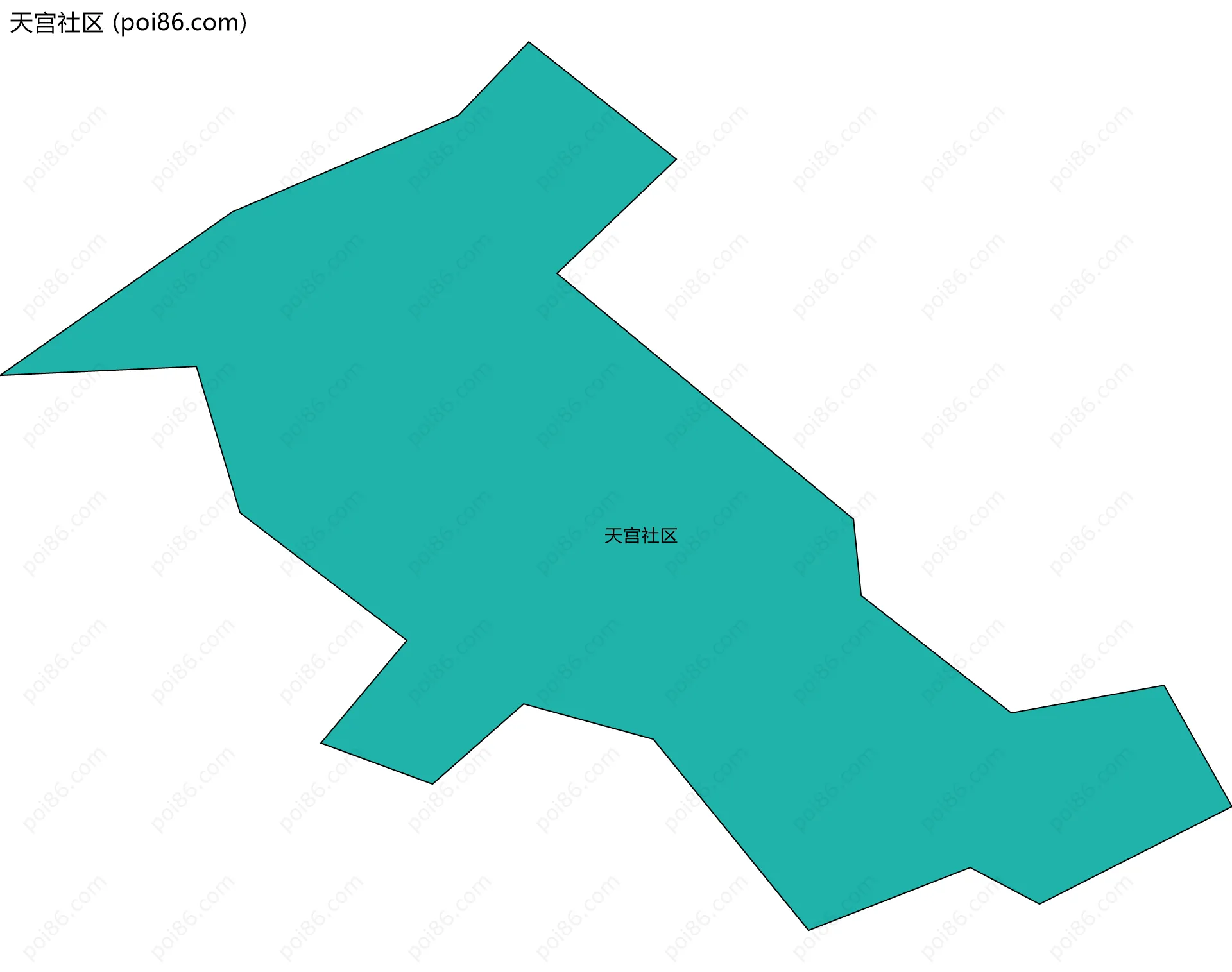 天宫社区边界地图
