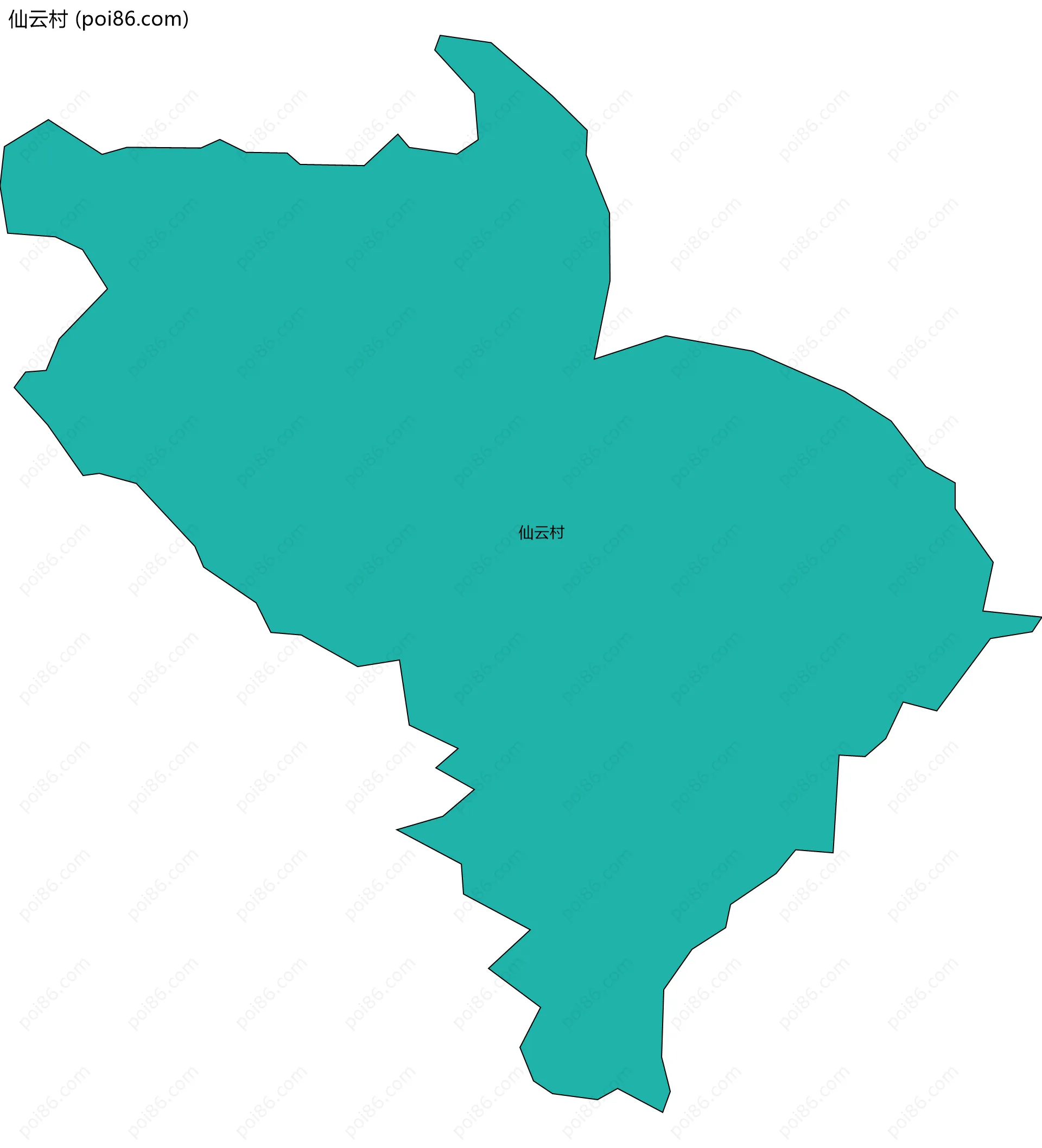 仙云村边界地图