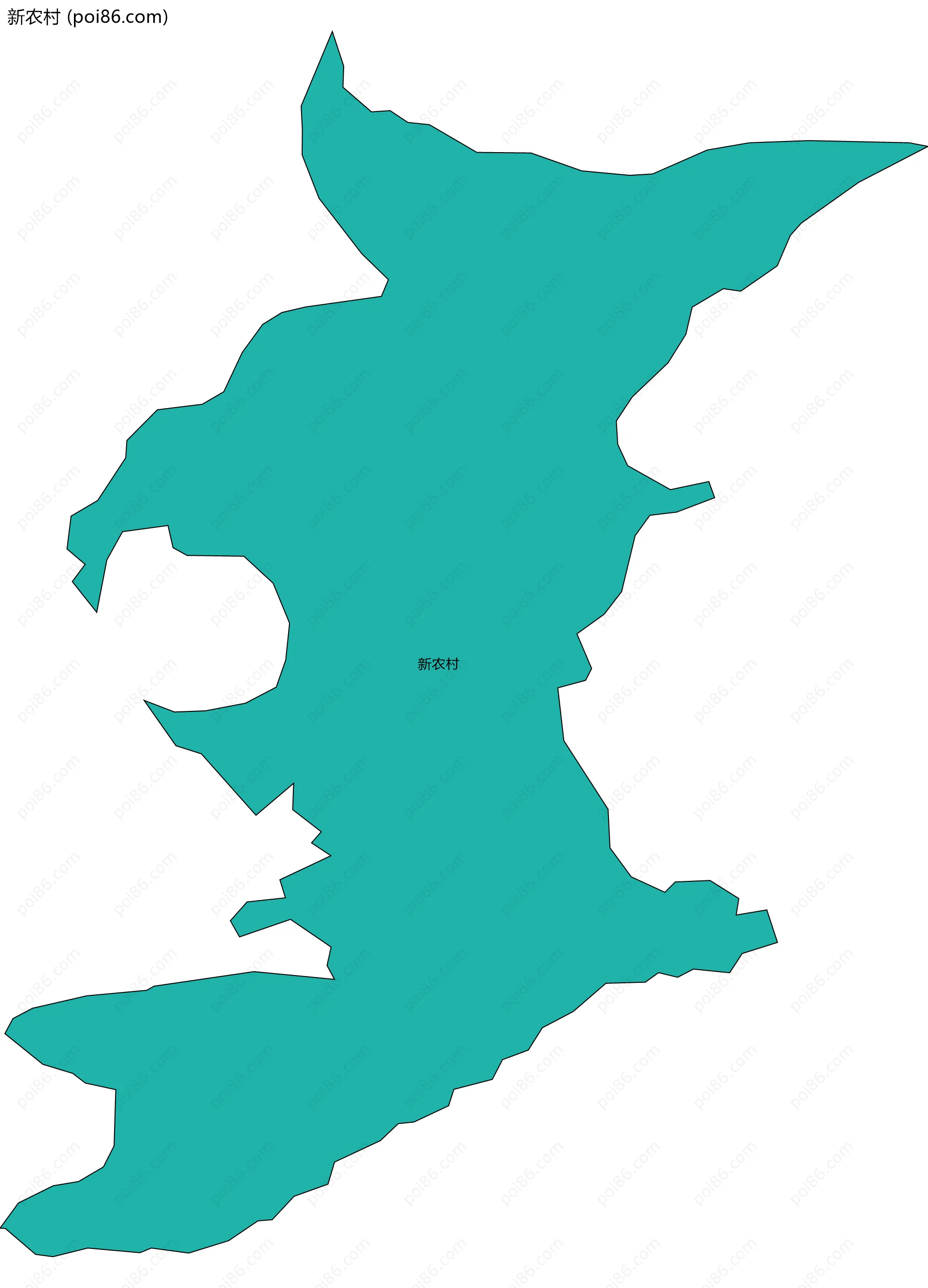 新农村边界地图