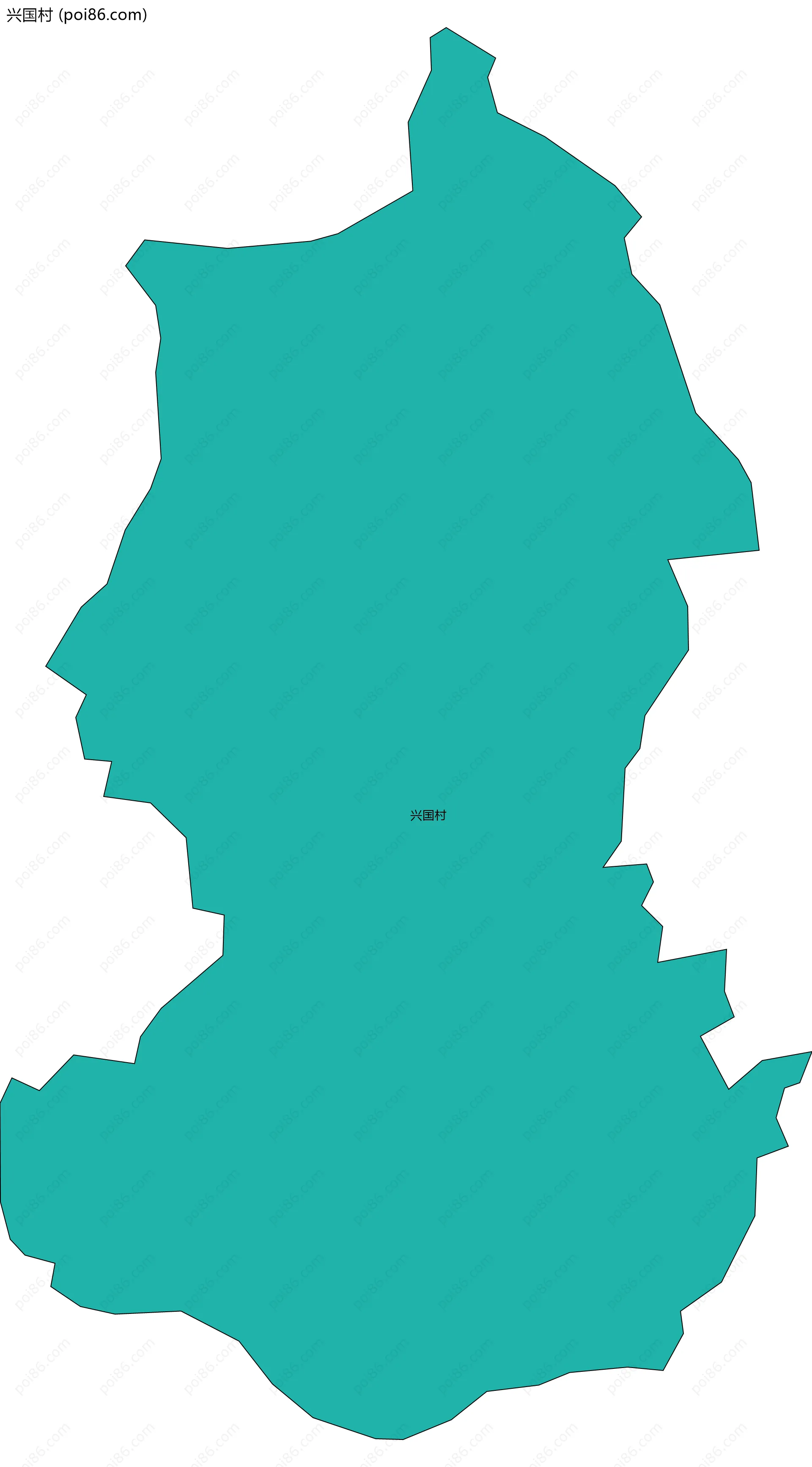 兴国村边界地图