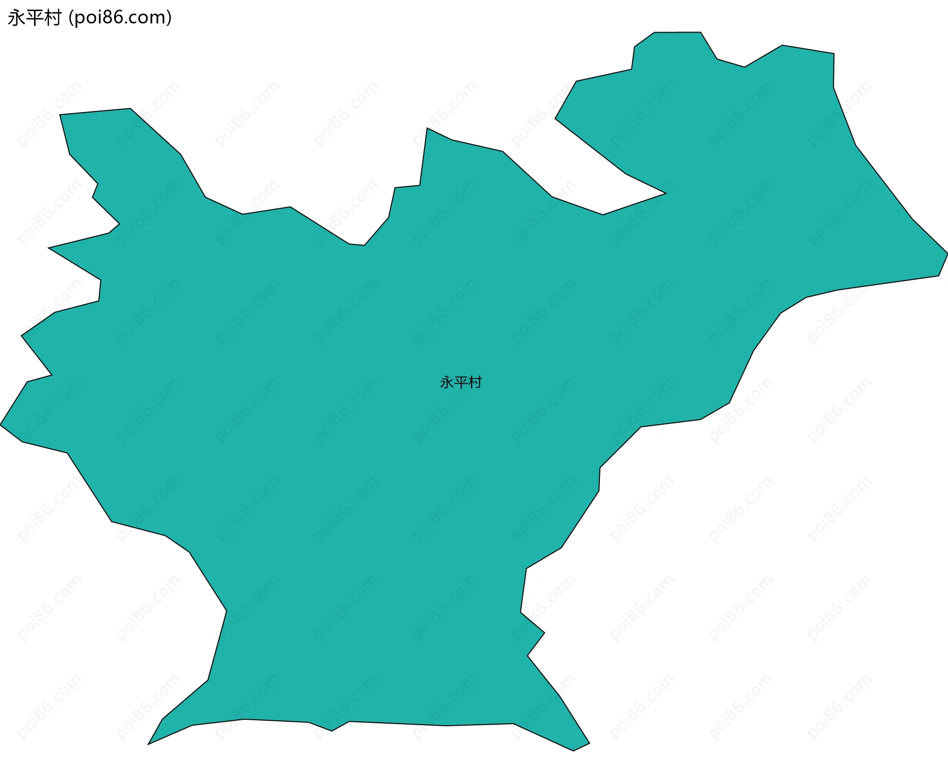 永平村边界地图